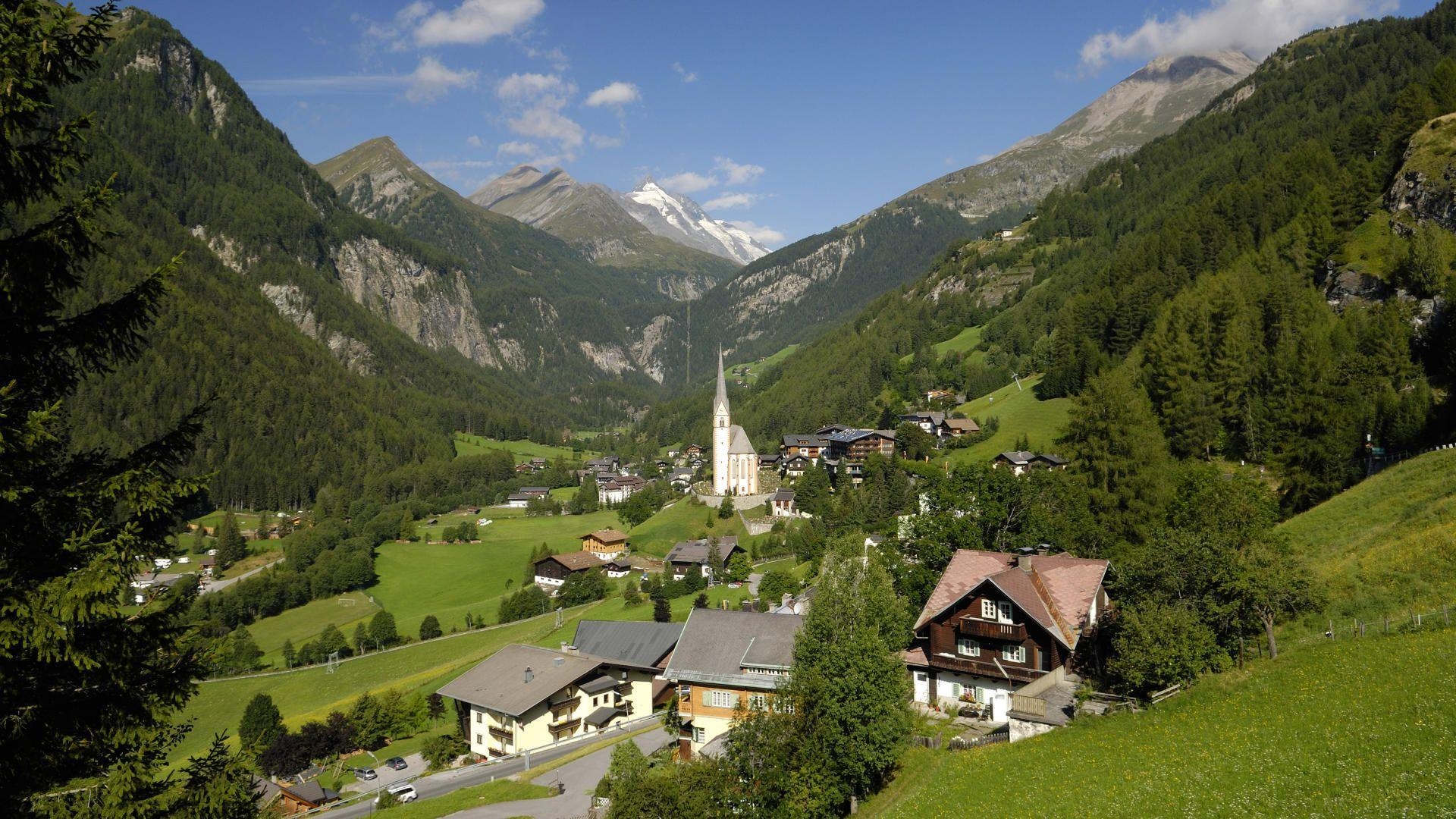 Heiligenblut, Österreich, Dorf, Alpen, Landschaft, 1920x1080 Full HD Desktop