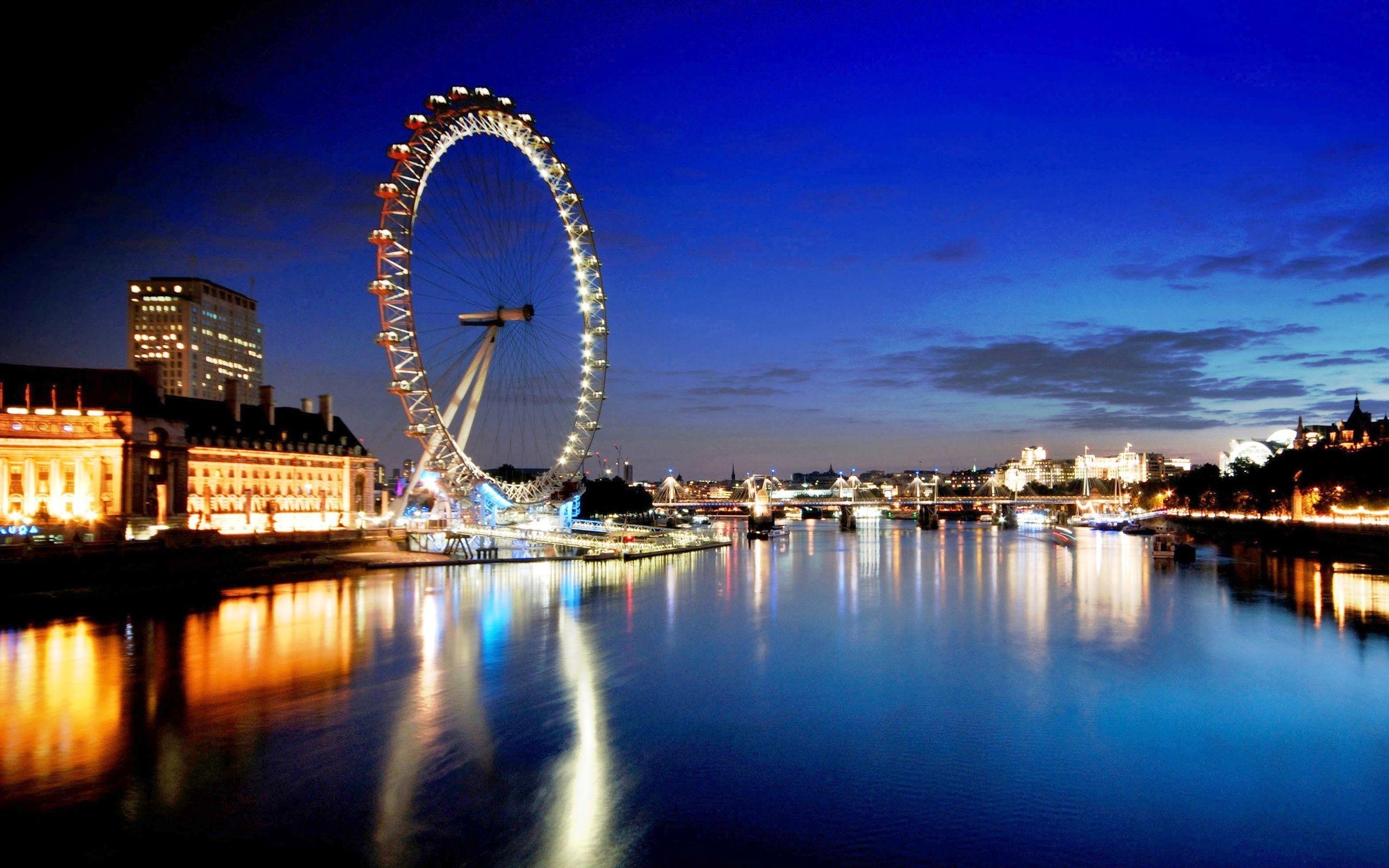 London Eye, Nacht, Reisen, HD, England, 2560x1600 HD Desktop