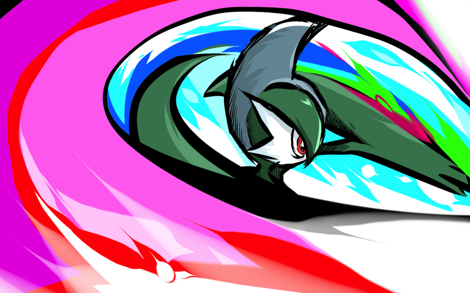 Pokémon, Gallade, Spiele, Kreatur, Hintergrund, 1600x1000 HD Desktop