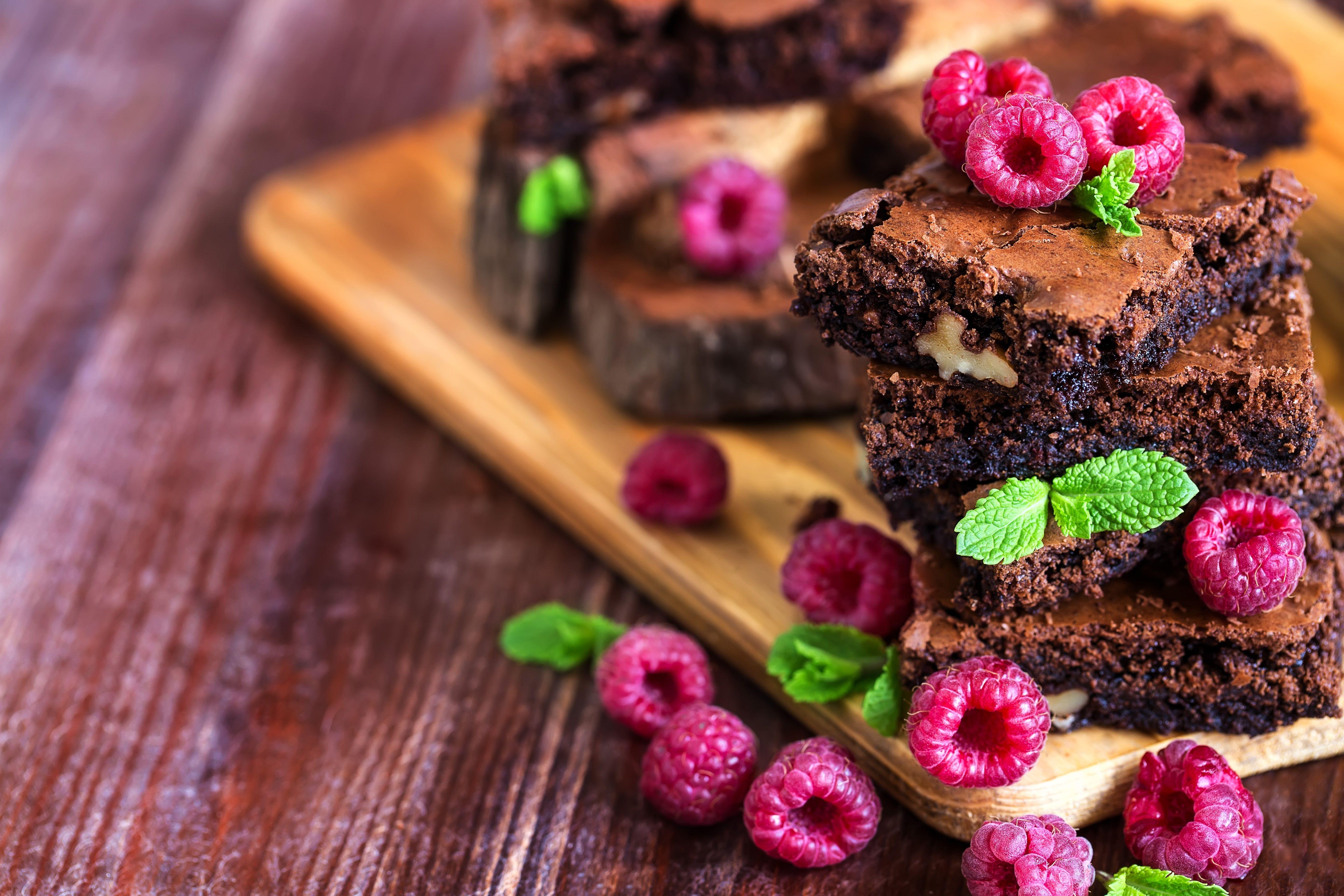 Brownie, Retina, Ultra HD, Dessert, Schokoladenhintergrund, 5480x3650 4K Desktop