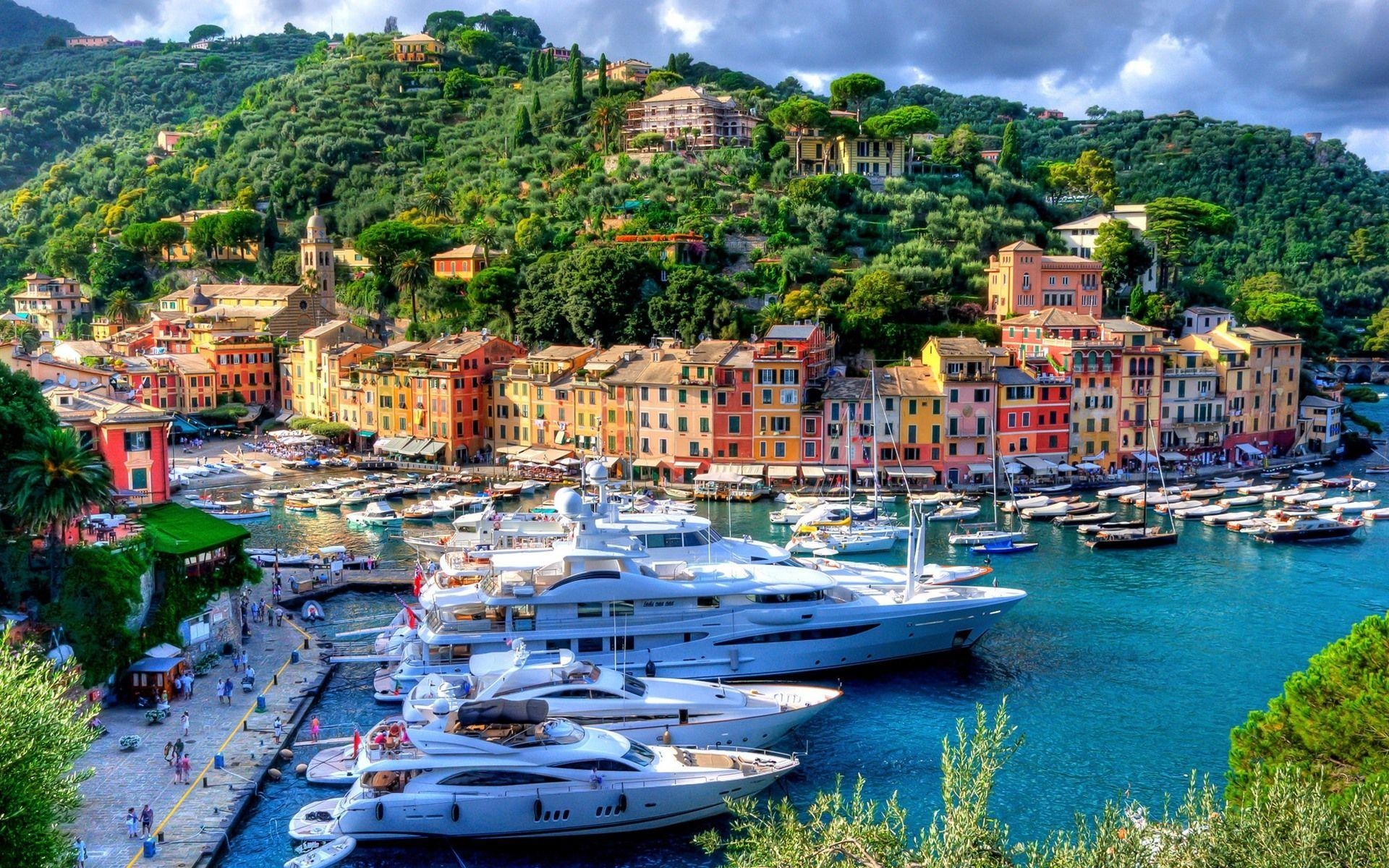 Portofino, Italien, Reisen, Meer, Panoramablick, 1920x1200 HD Desktop