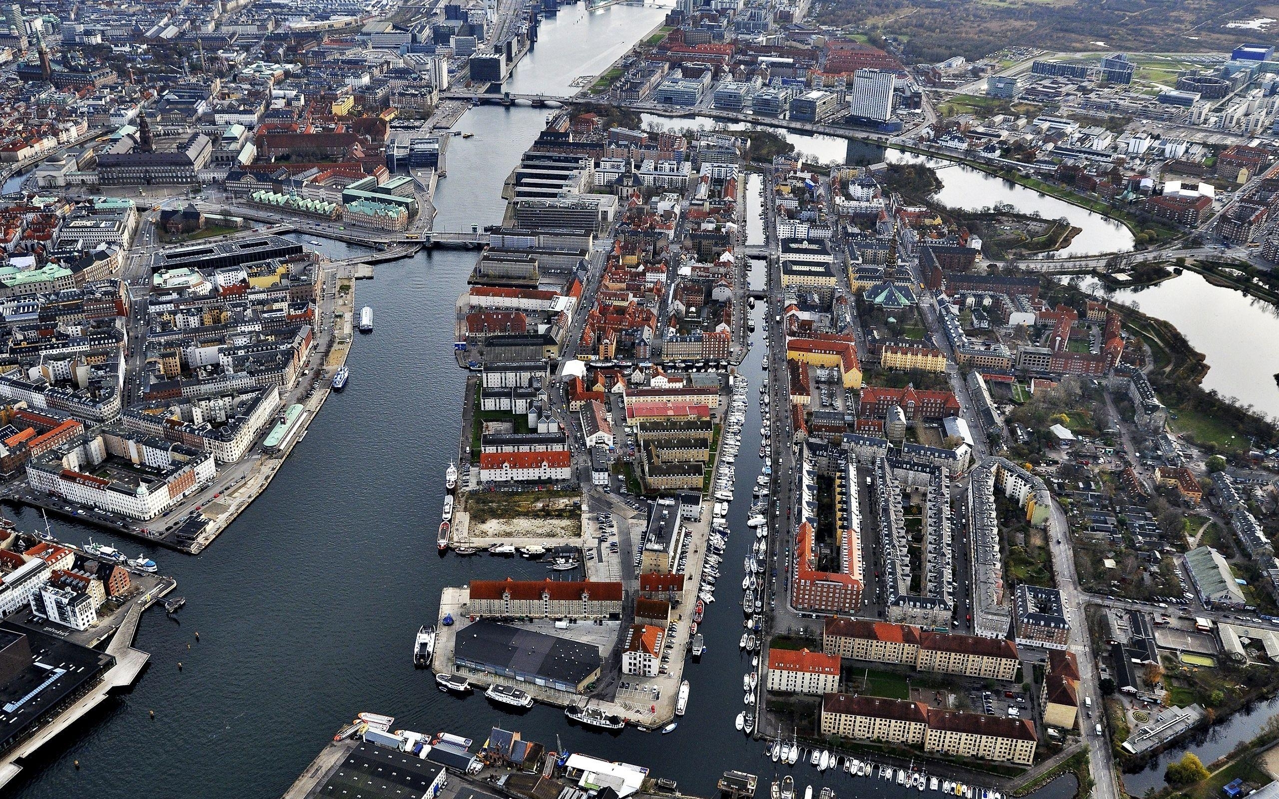 Kopenhagen, 3D, Hintergrund, Städte, Skandinavien, 2560x1600 HD Desktop