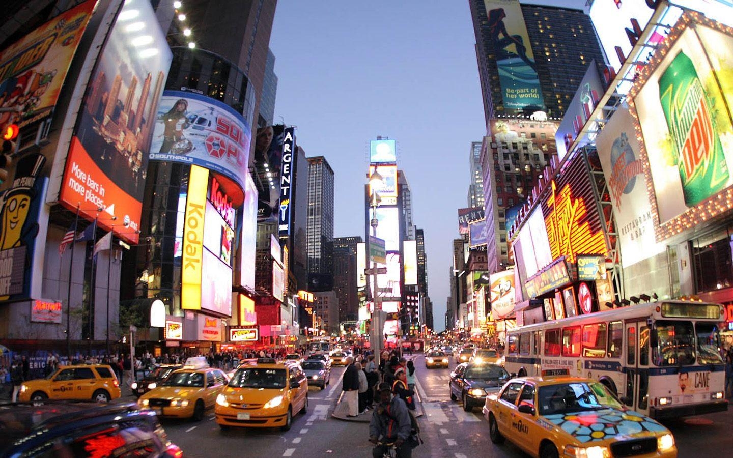 Times Square, Broadway, New York, Reisen, Ultra HD, 1440x900 HD Desktop