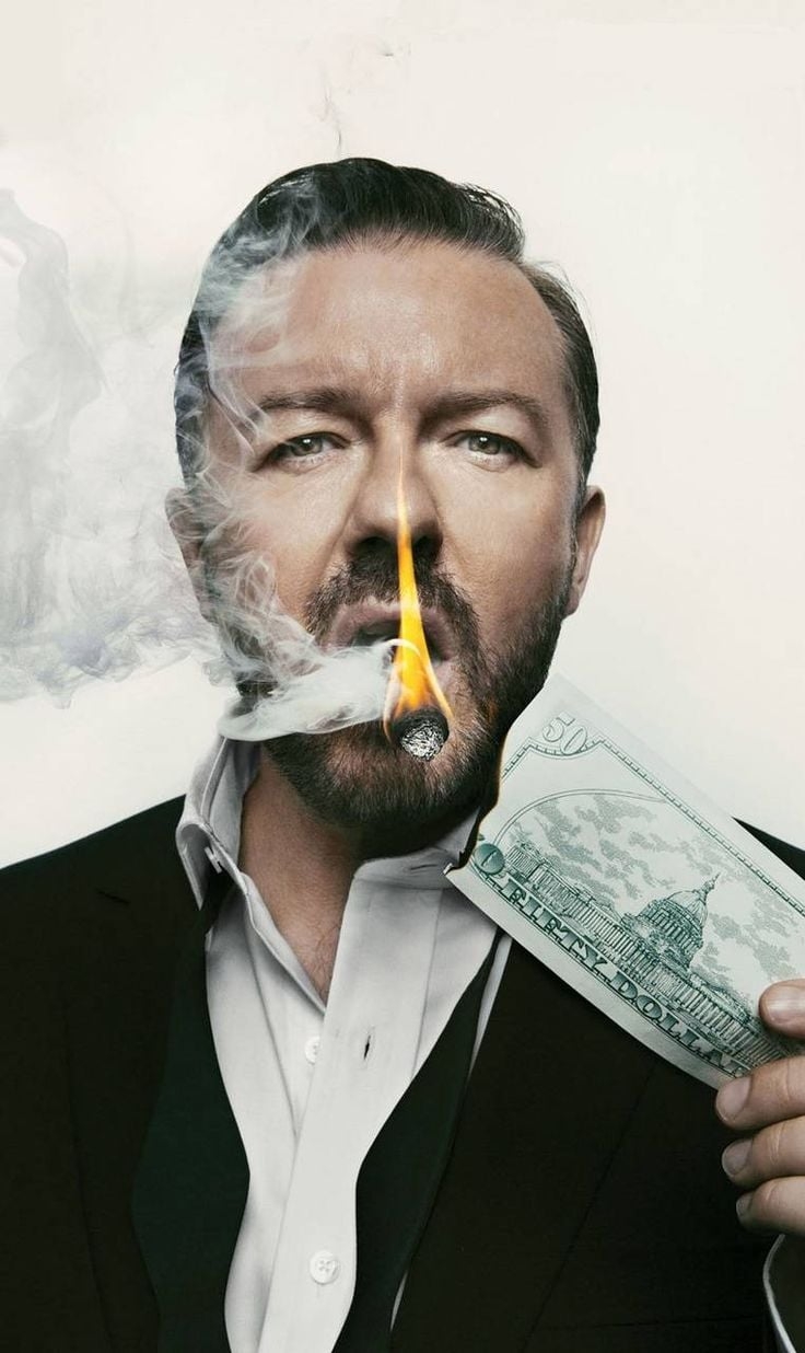 Ricky Gervais, Hollywood, Reporter, Komiker, 740x1240 HD Handy