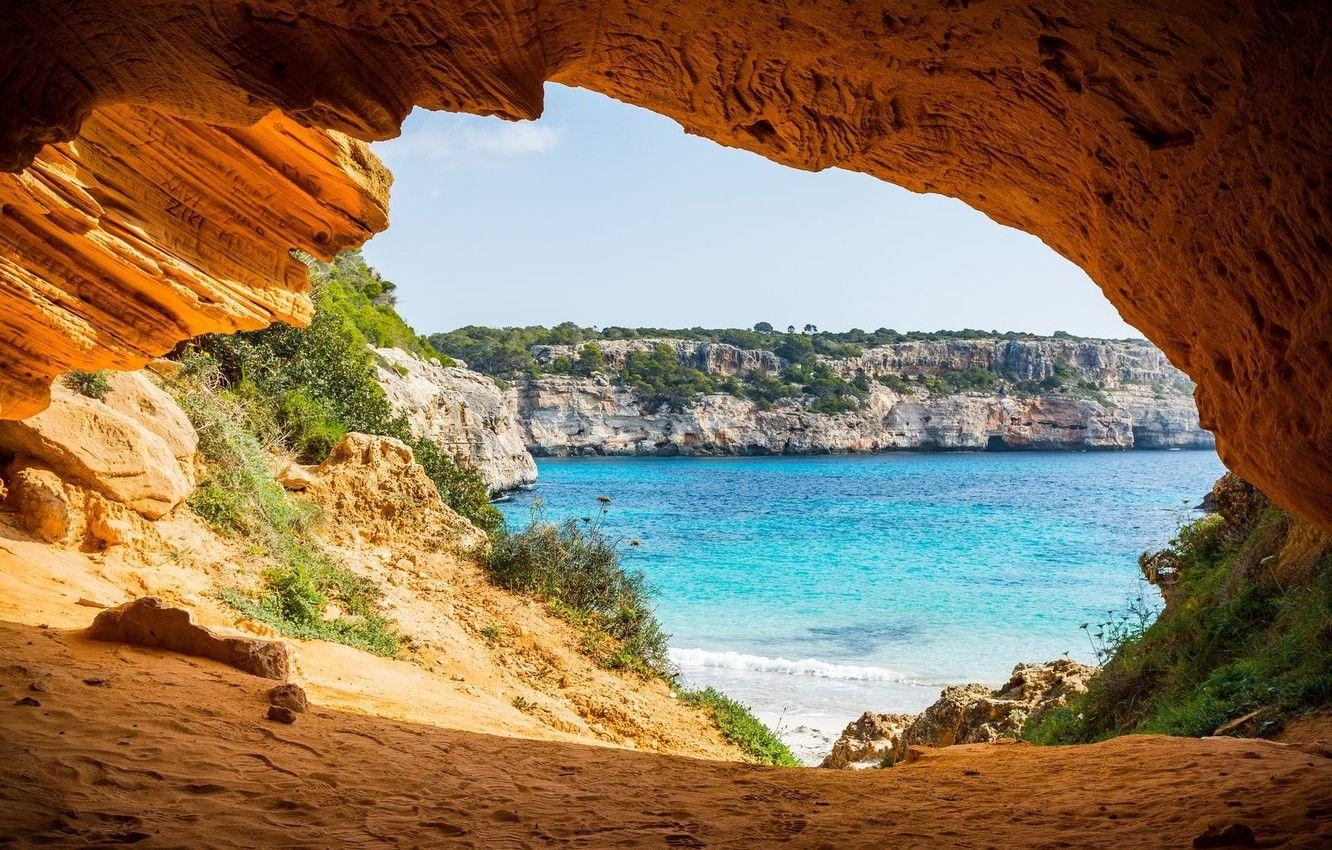 Mallorca, Meer, Küste, Grotte, Kostenlos, 1340x850 HD Desktop