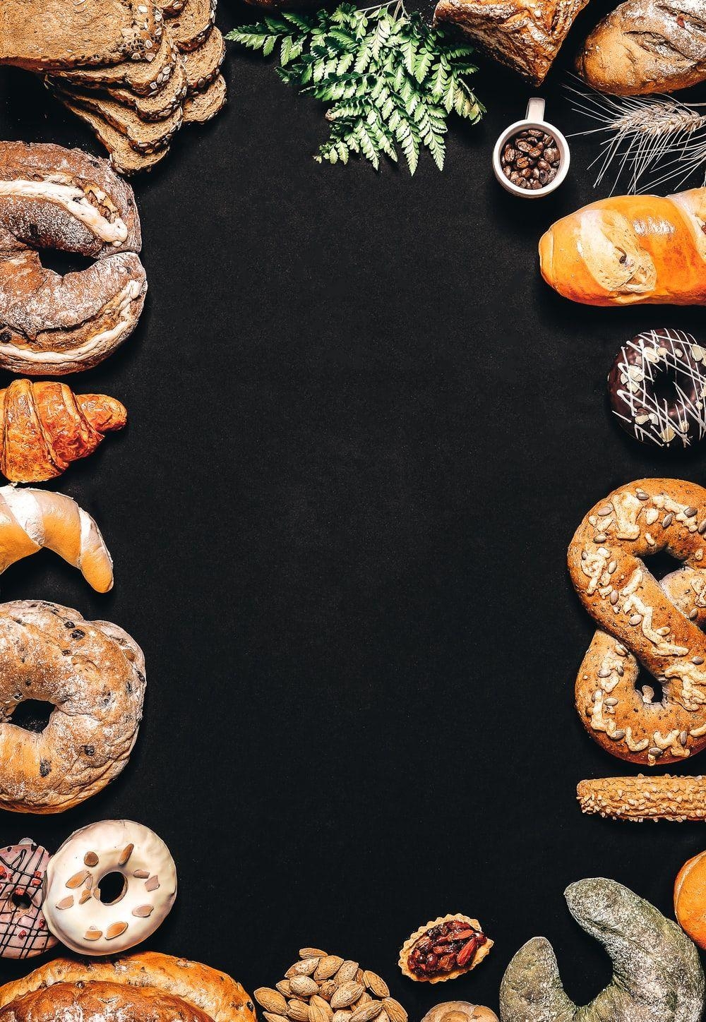 Brot, Bagel, Schwarz-Weiß, Essen, Fotografie, 1000x1450 HD Handy