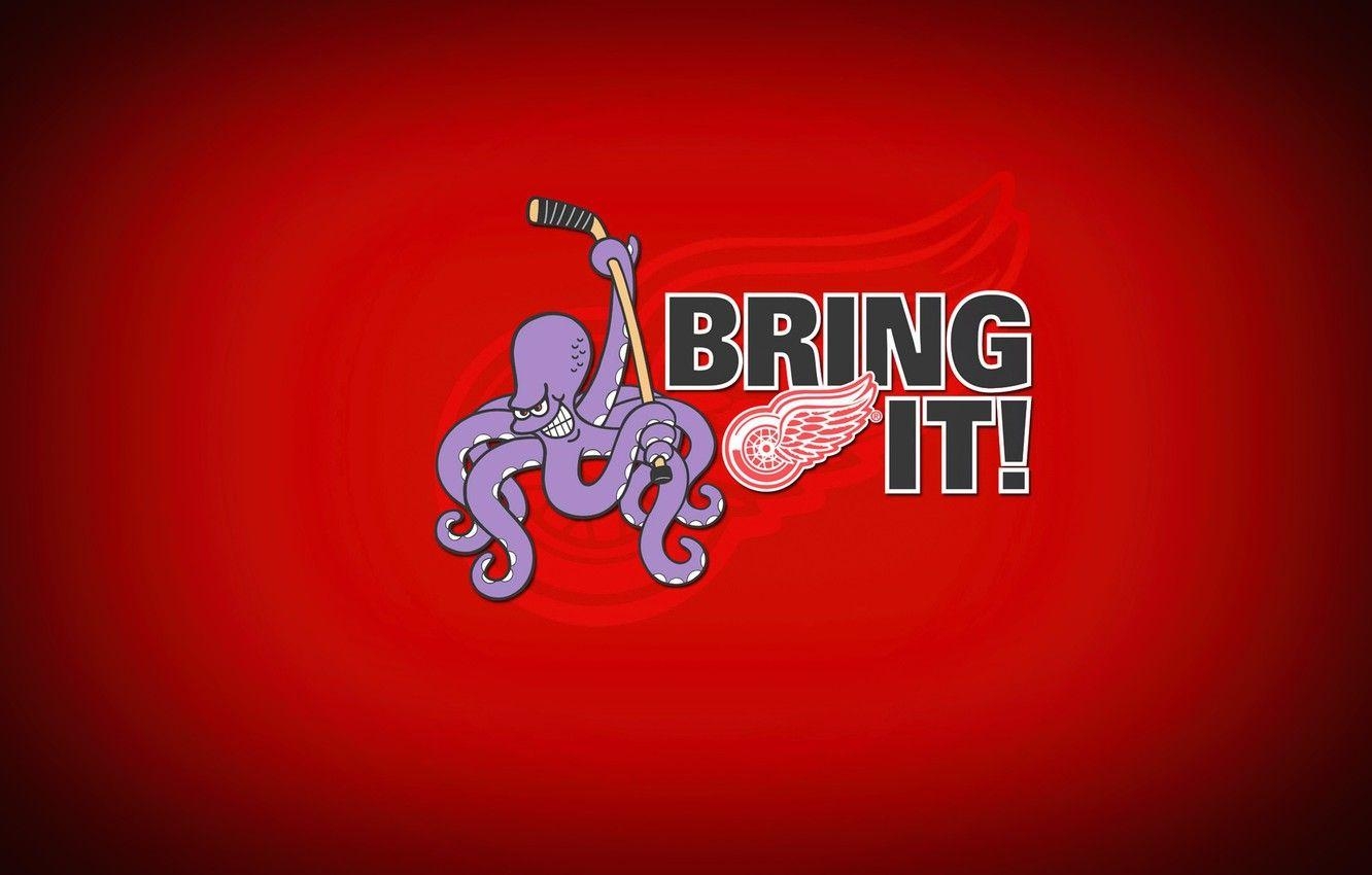 Detroit Red Wings, Octopus, NHL, Eishockey, National Hockey League, 1340x850 HD Desktop