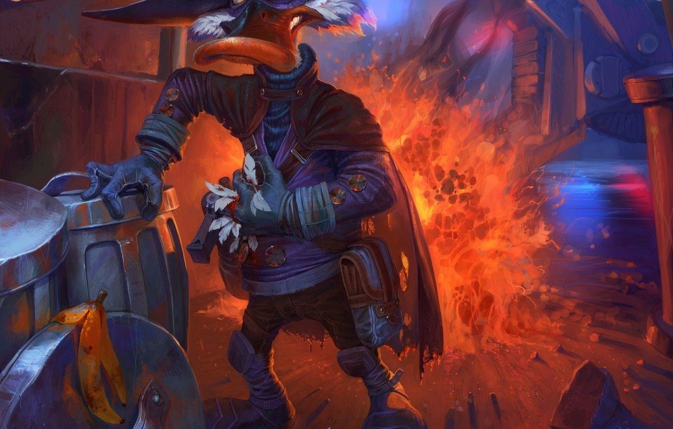 Darkwing Duck, Schwarzer Mantel, Ivan Smirnov, Bild, 1340x850 HD Desktop