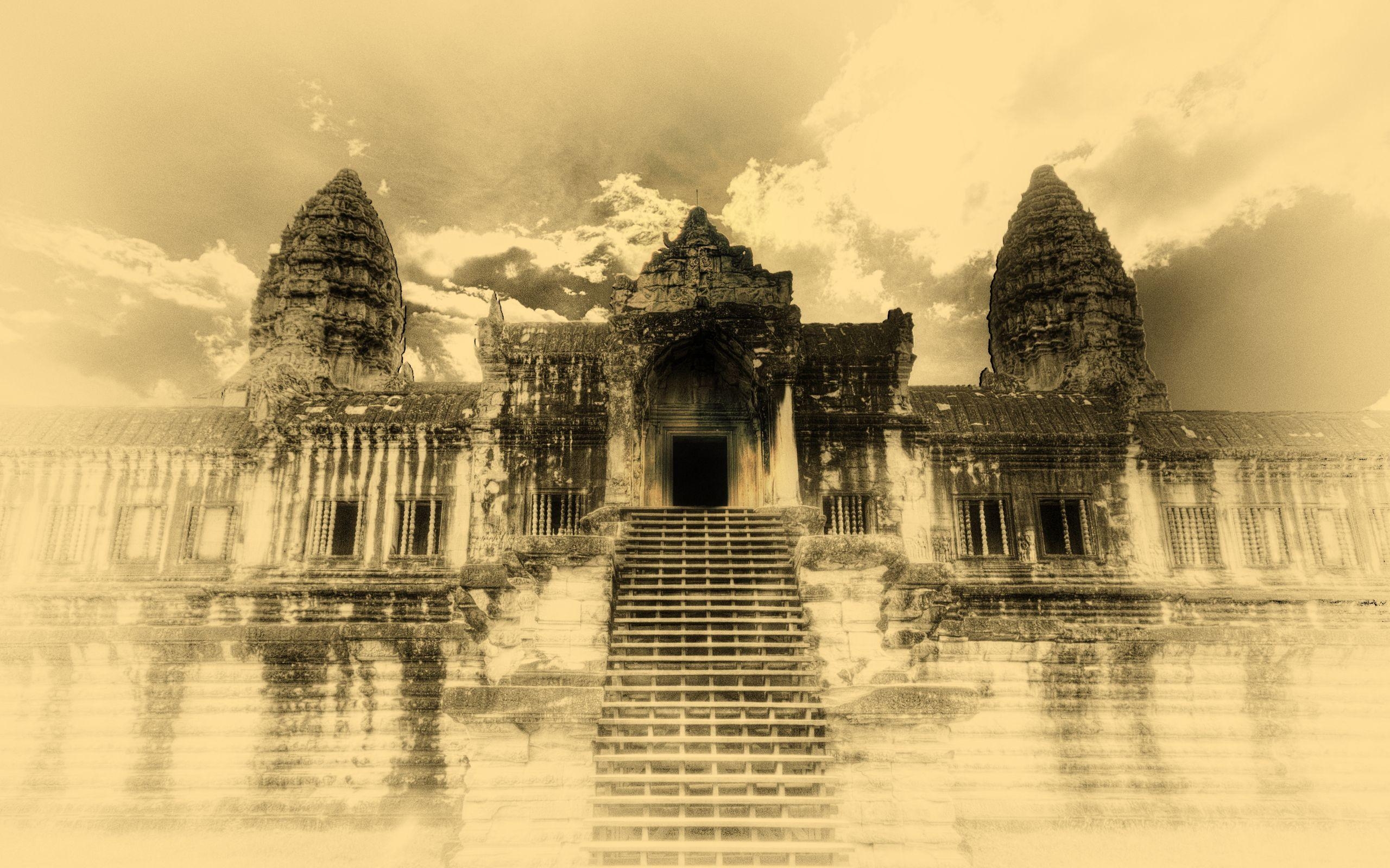 Angkor Wat, Kambodscha, Landschaft, Architektur, Antike, 2560x1600 HD Desktop