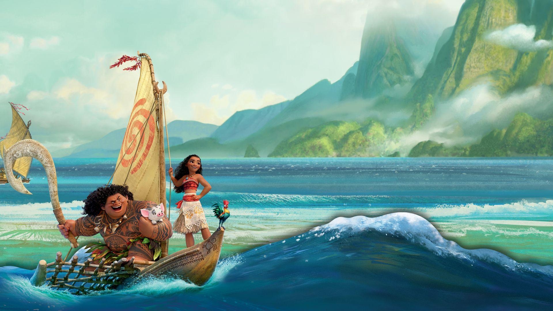 Moana Disney, Cartoon-Heldin, Animation, Ozean-Abenteuer, Tefiti, 1920x1080 Full HD Desktop