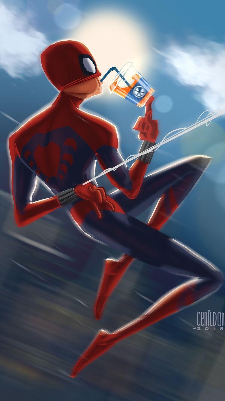 Spiderman, Soda, iPhone, 6s, Trinken, 750x1340 HD Handy