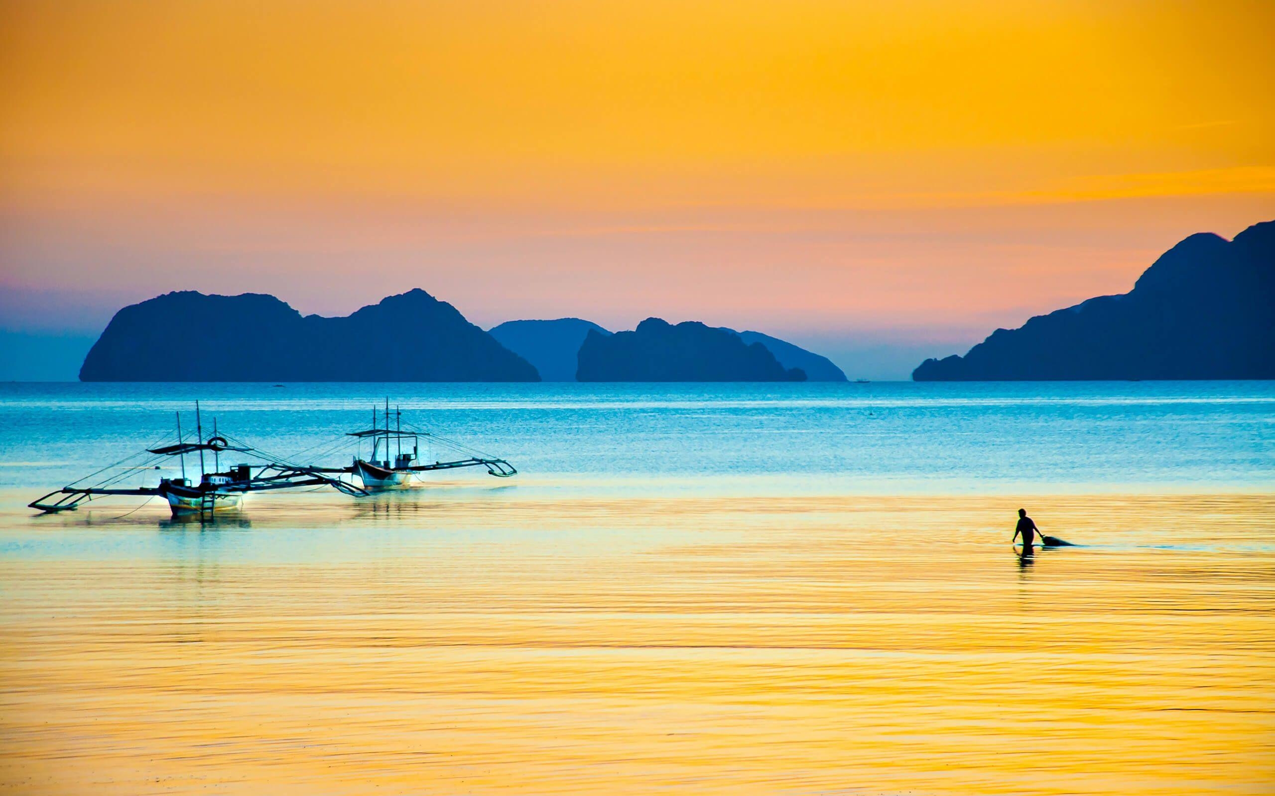 Philippinen, El Nido, Palawan, Sonnenuntergang, HD, 2560x1600 HD Desktop