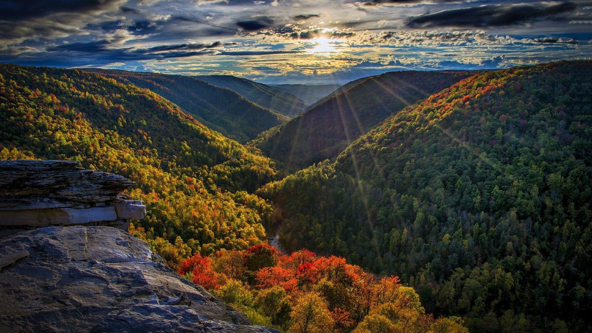 West Virginia, Natur, Reisen, USA, Herbst, 1920x1080 Full HD Desktop