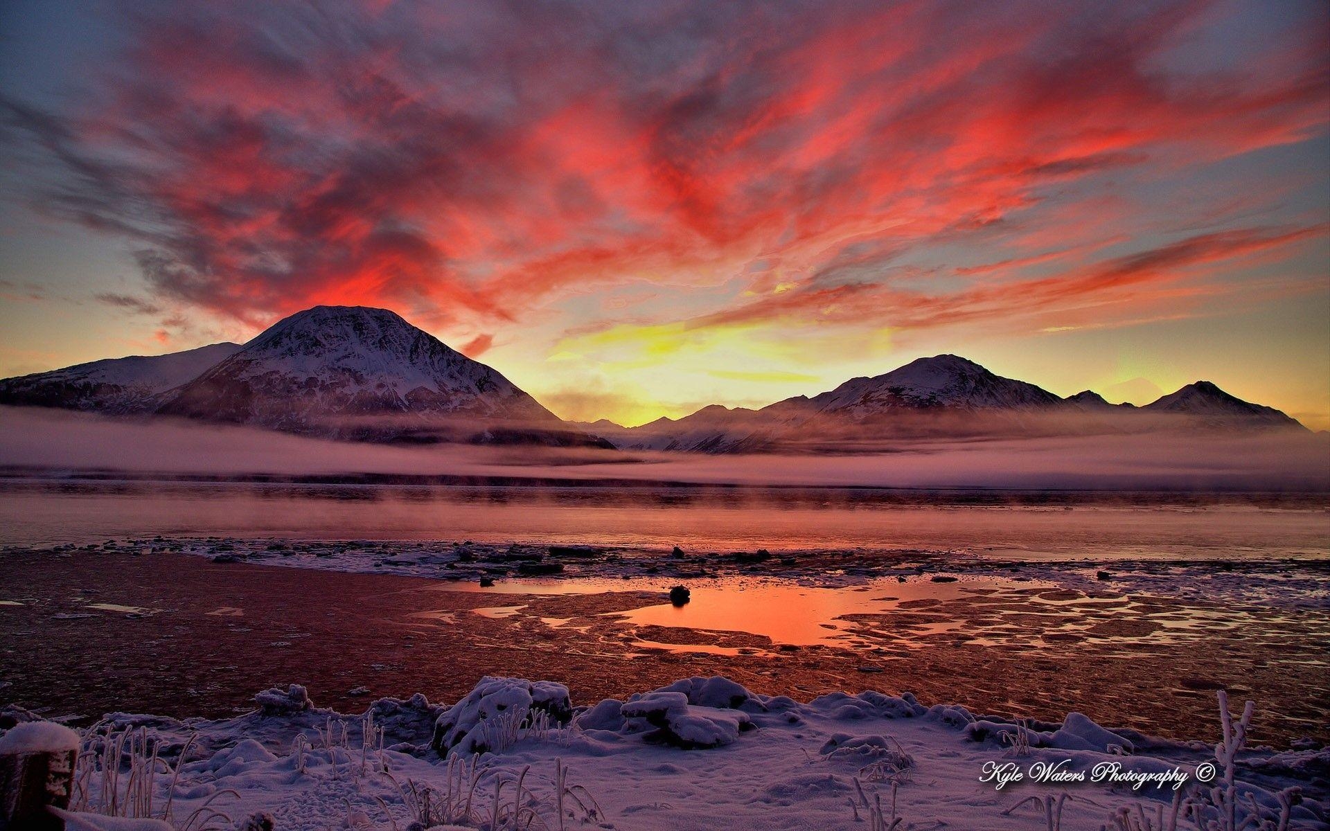 Sonnenuntergang, Alaska, HD, Hintergrund, Natur, 1920x1200 HD Desktop