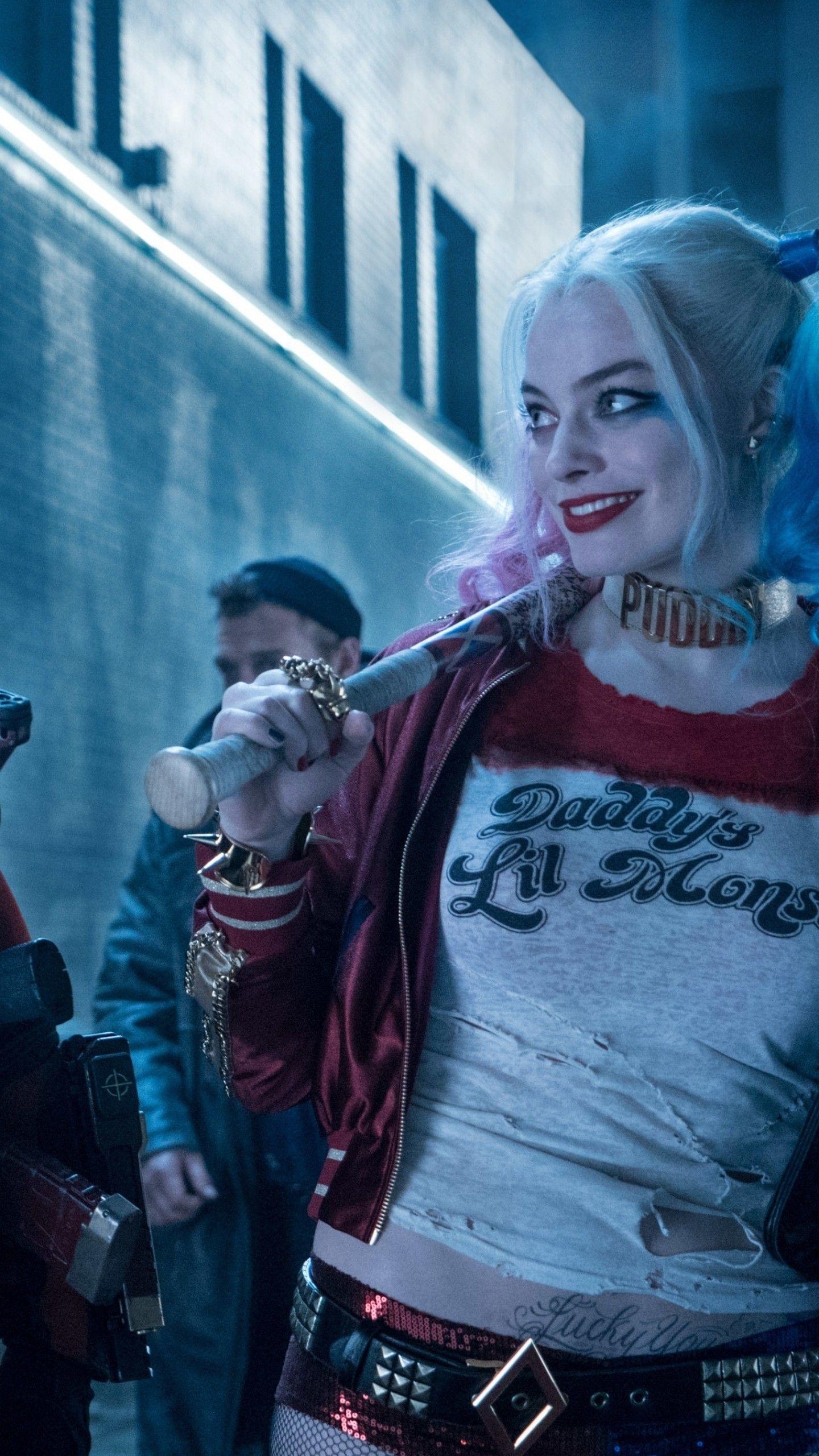 Margot Robbie, Harley Quinn, Filme, Suicide Squad, Schauspielerin, 1440x2560 HD Handy