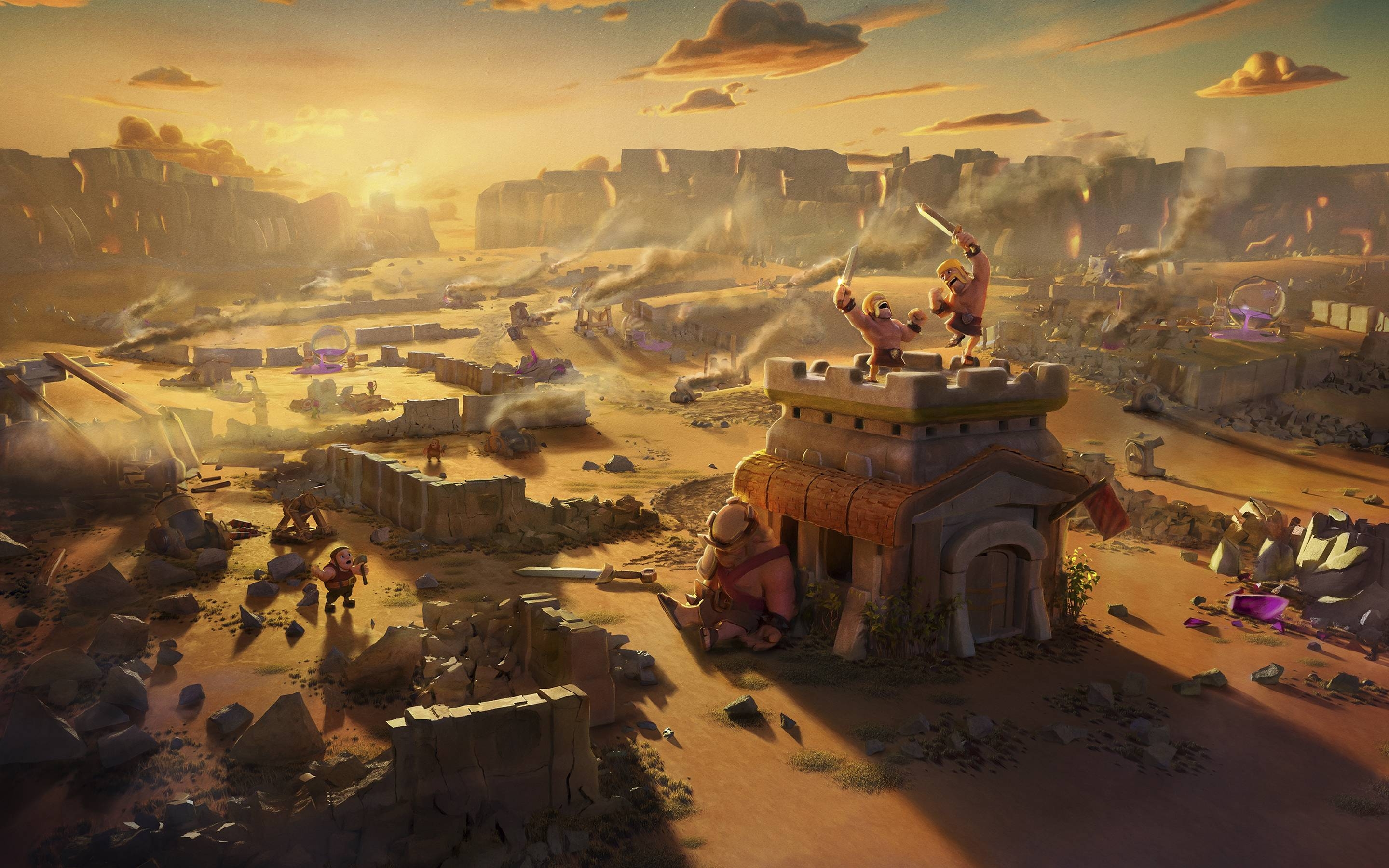 Clash of Clans, Videospiel, Weitwinkel, HD, Grafik, 2880x1800 HD Desktop