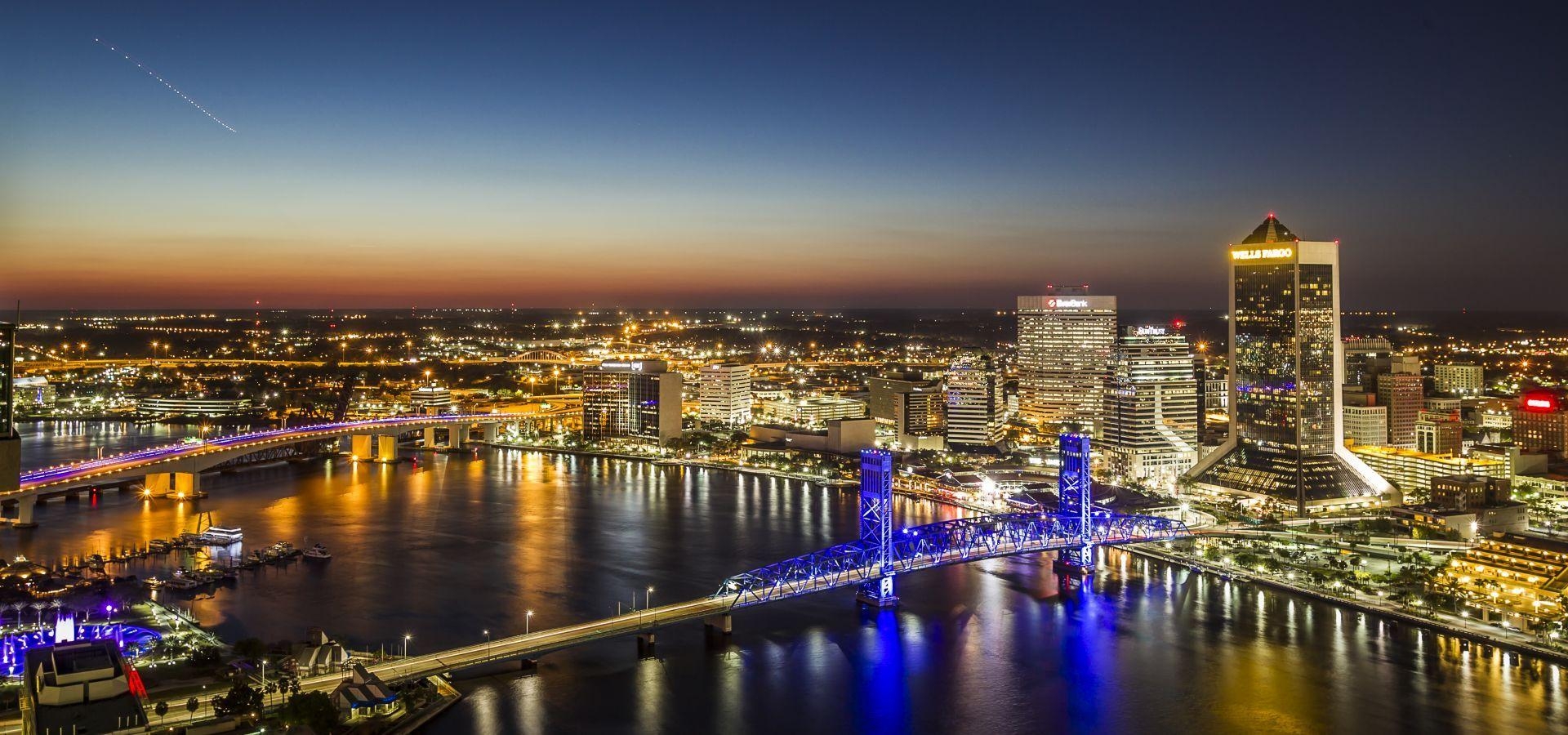 Jacksonville, Reisen, Stadt, USA, Aquamarin, 1920x900 Dual Screen Desktop