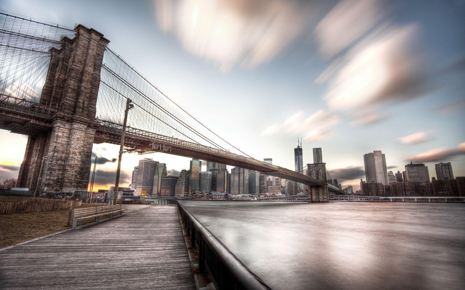 Brooklyn Bridge, Full HD, Hintergrund, New York, Architektur, 1920x1200 HD Desktop