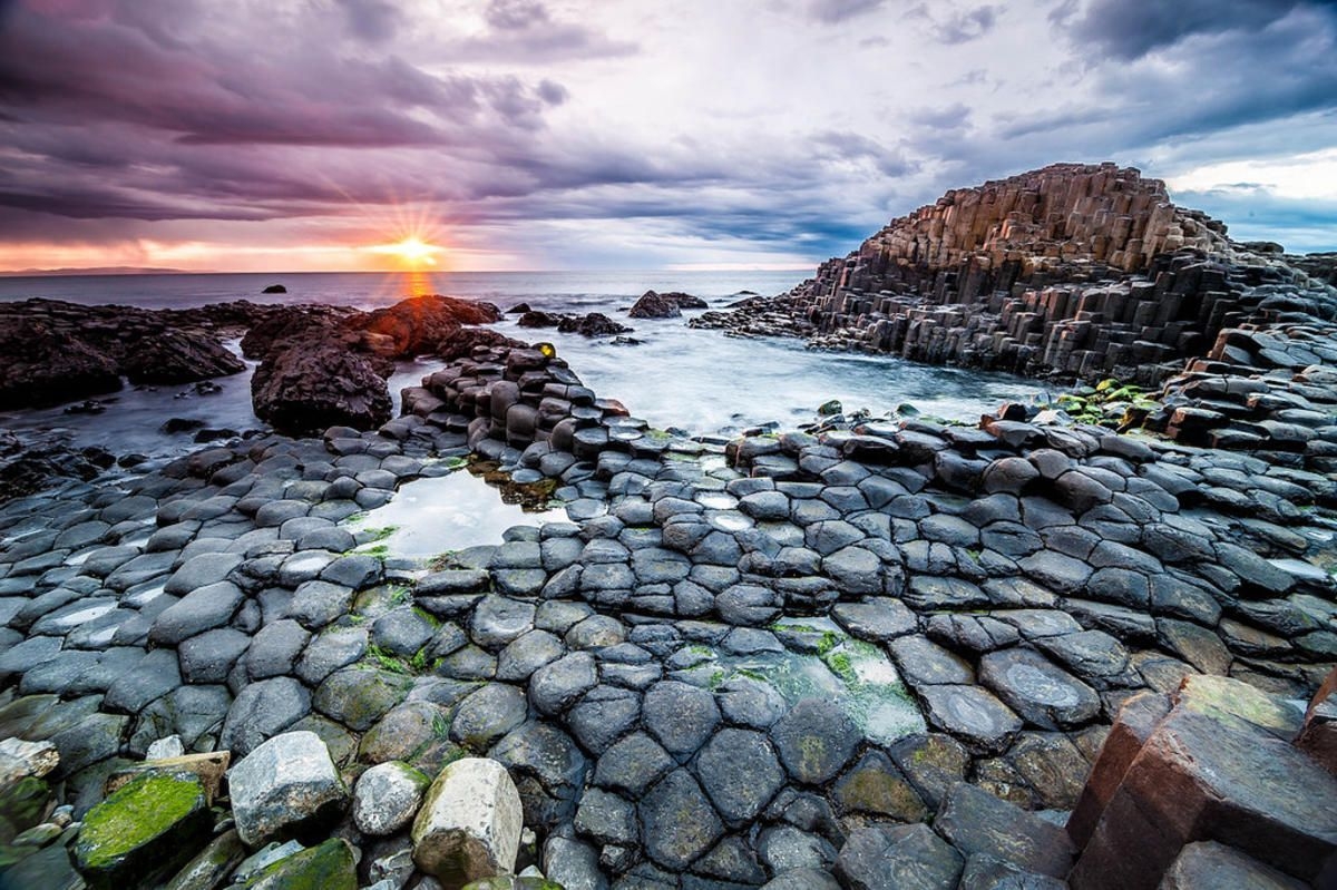 Giants Causeway, Irland, Landschaft, Basaltsäulen, Natur, 1200x800 HD Desktop