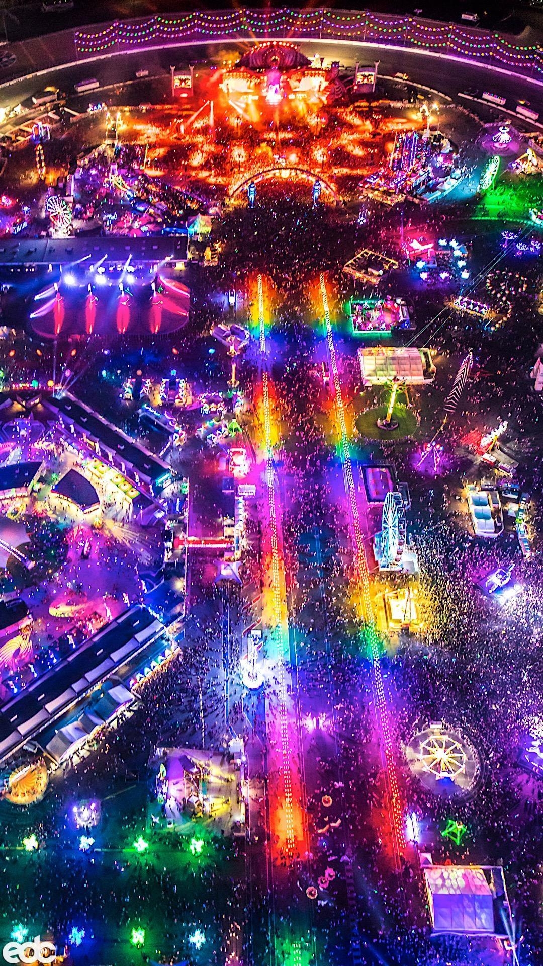 EDC Las Vegas, Android, Festival, Hintergrund, 1080x1920 Full HD Handy