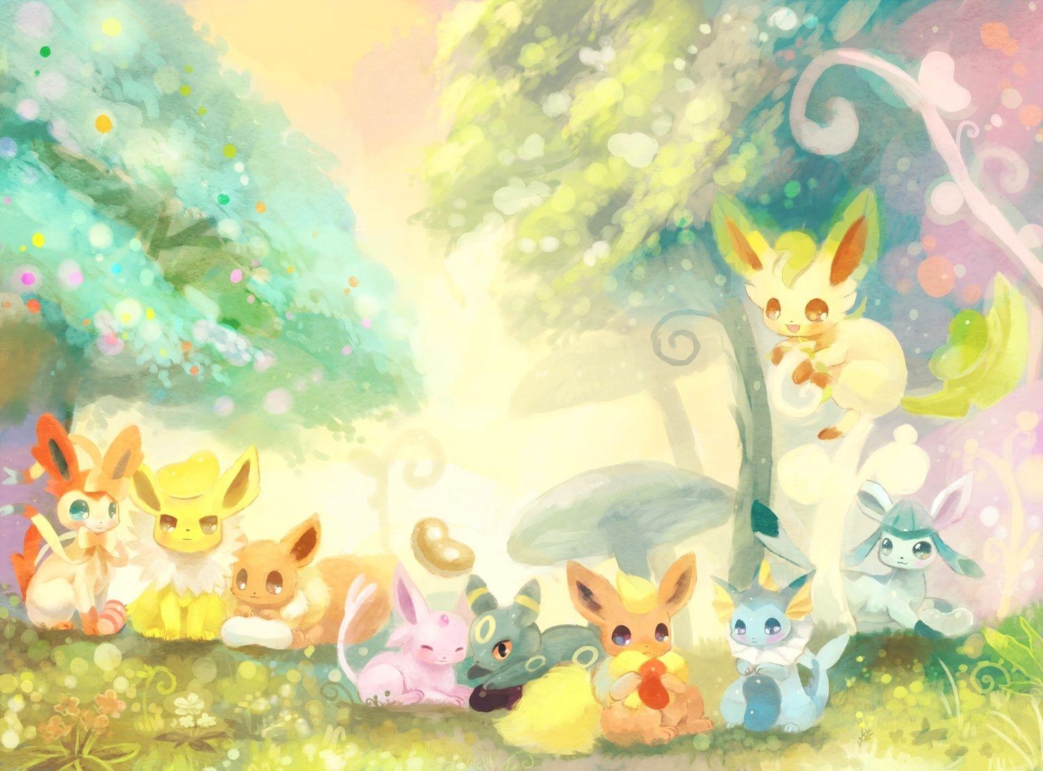 Leafeon, Anime, Pokémon, Wallpaper, Kunst, 1500x1110 HD Desktop