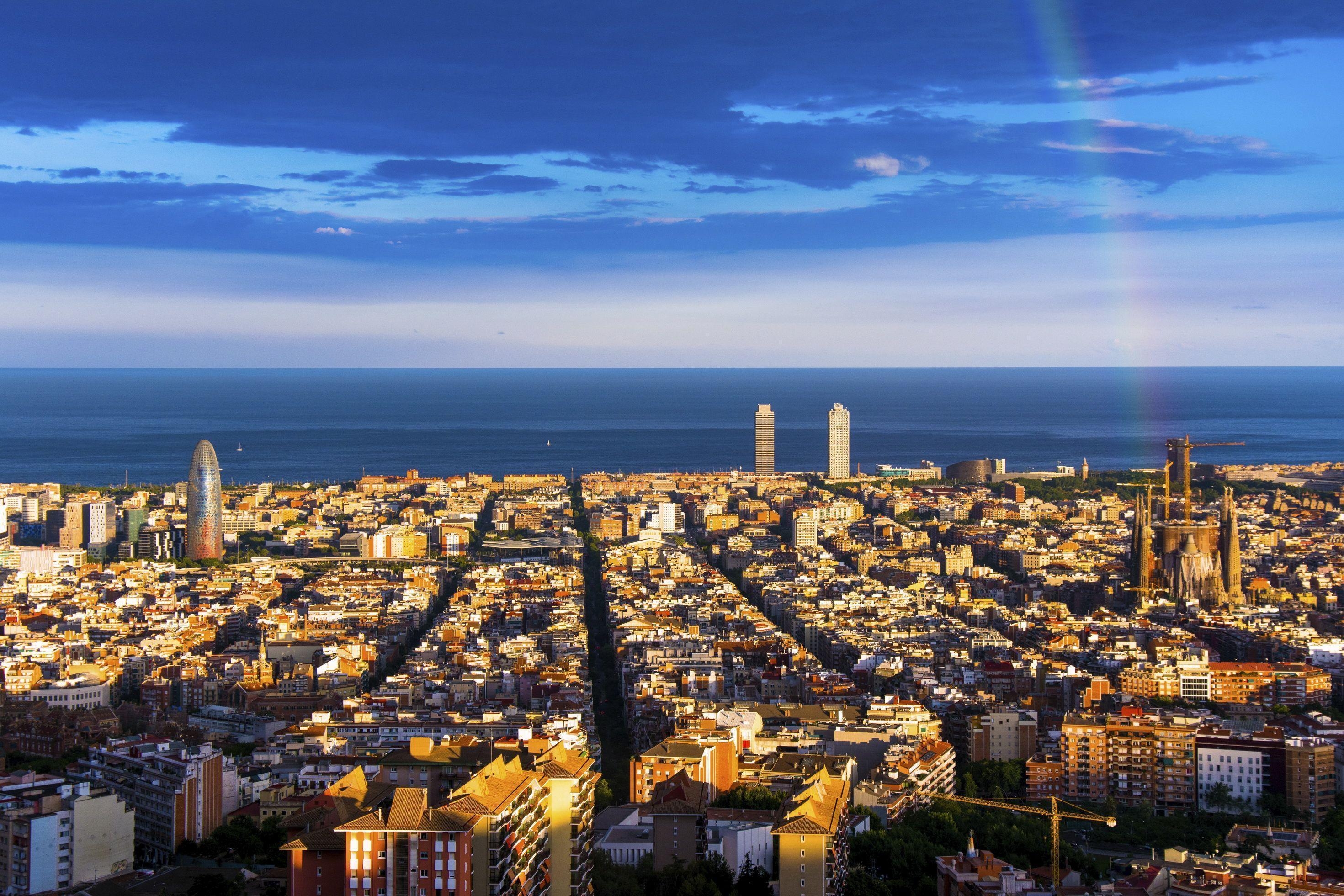 Barcelona Stadt, Ansicht, überblick, Spanien, Kultur, 2950x1970 HD Desktop