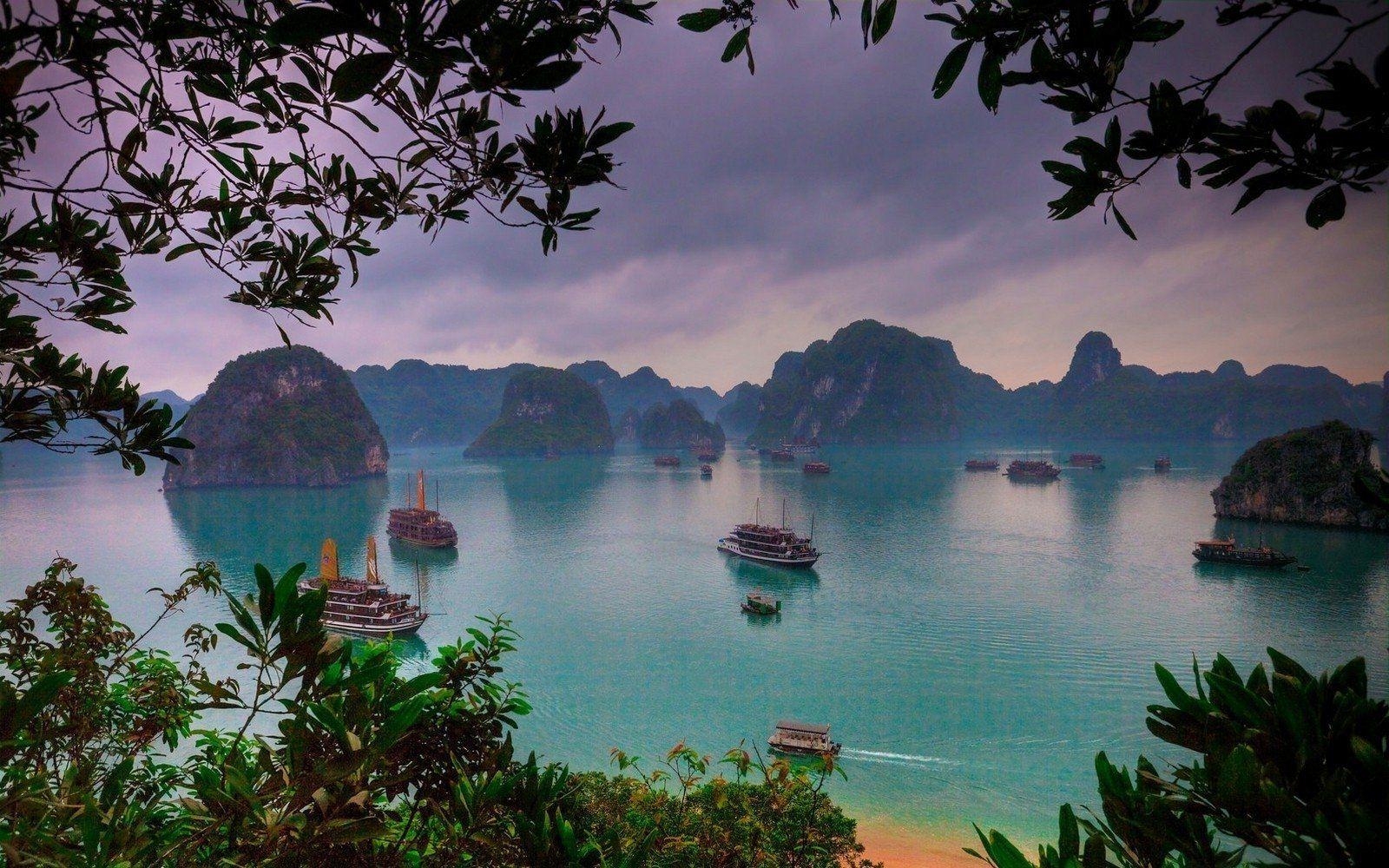 Halong Bucht, Vietnam, Landschaft, Natur, Hintergrund, 1600x1000 HD Desktop