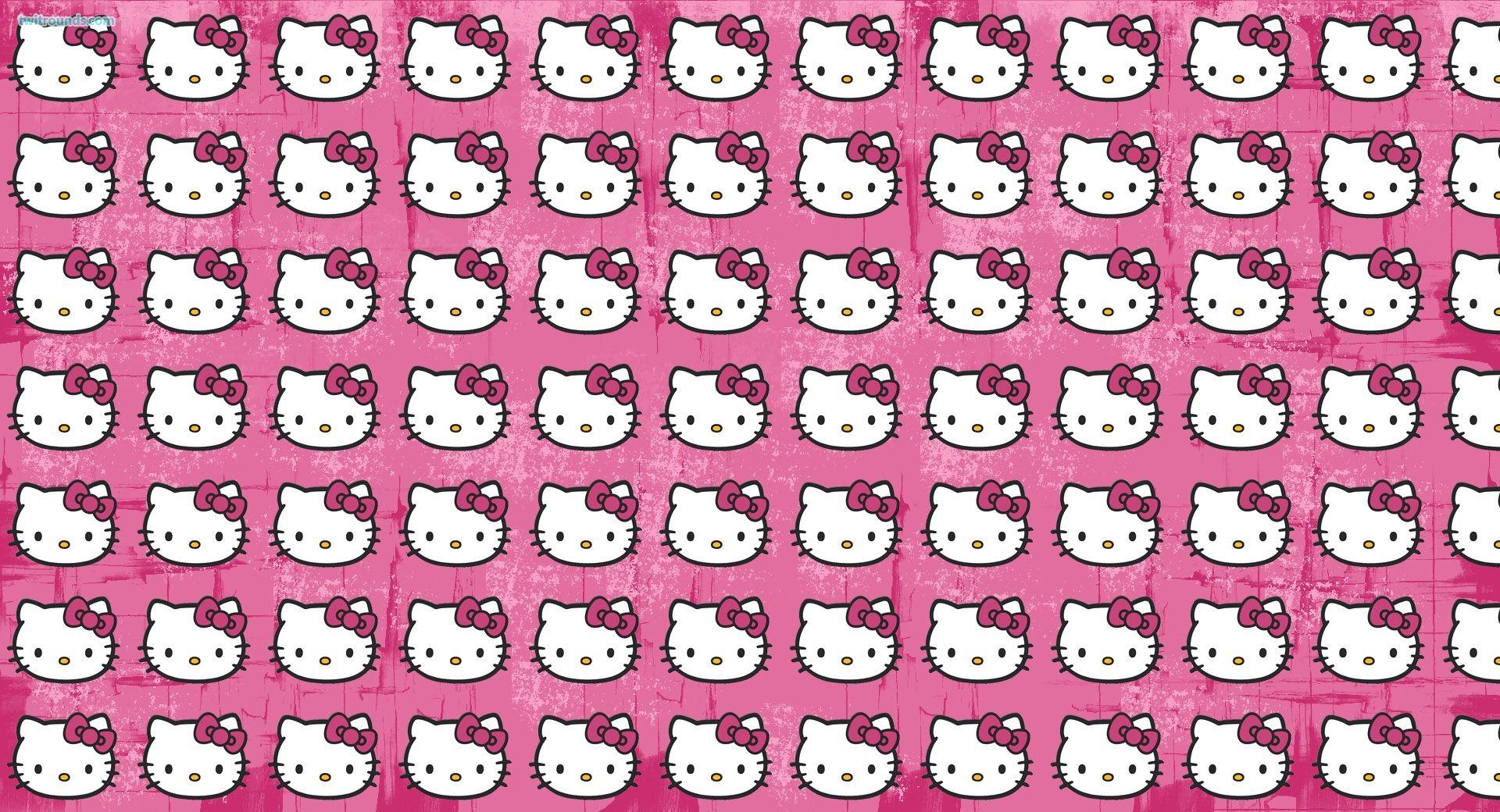 Rot, Hallo Kitty, Cartoon, Kinder, Design, 1920x1040 HD Desktop