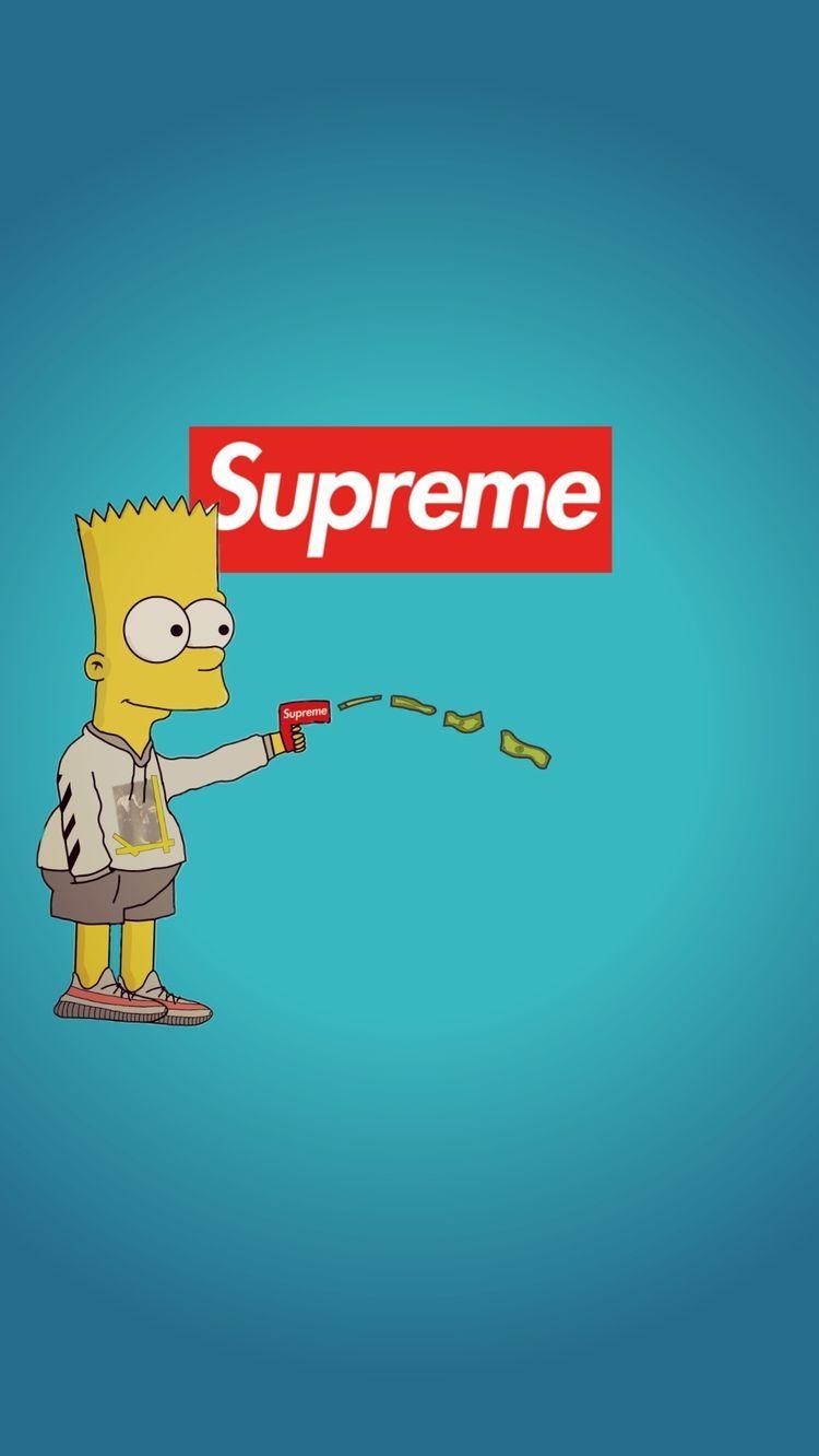 Supreme, Bart, Simpsons, Mode, Cartoon, 750x1340 HD Handy