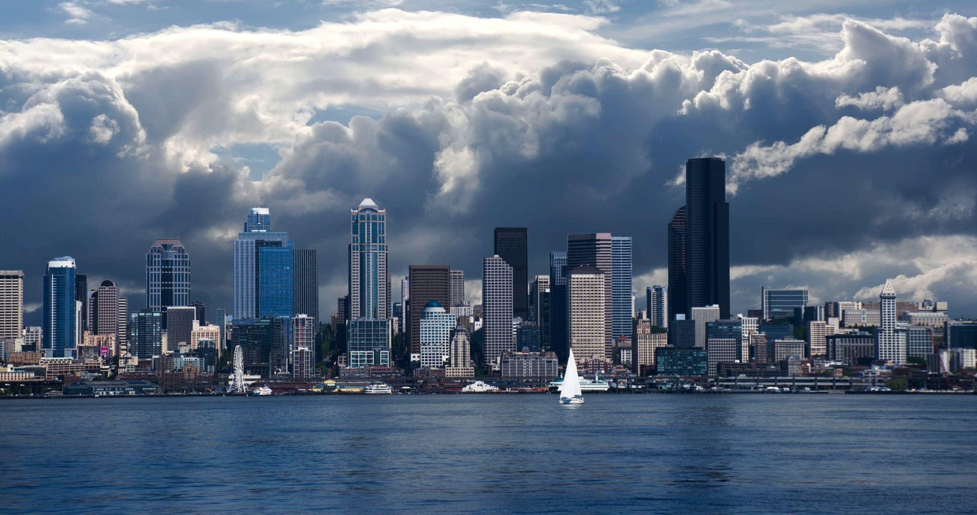 Seattle Skyline, 4K, Ultra HD, Hochwertig, Stadtansicht, 4100x2160 4K Desktop