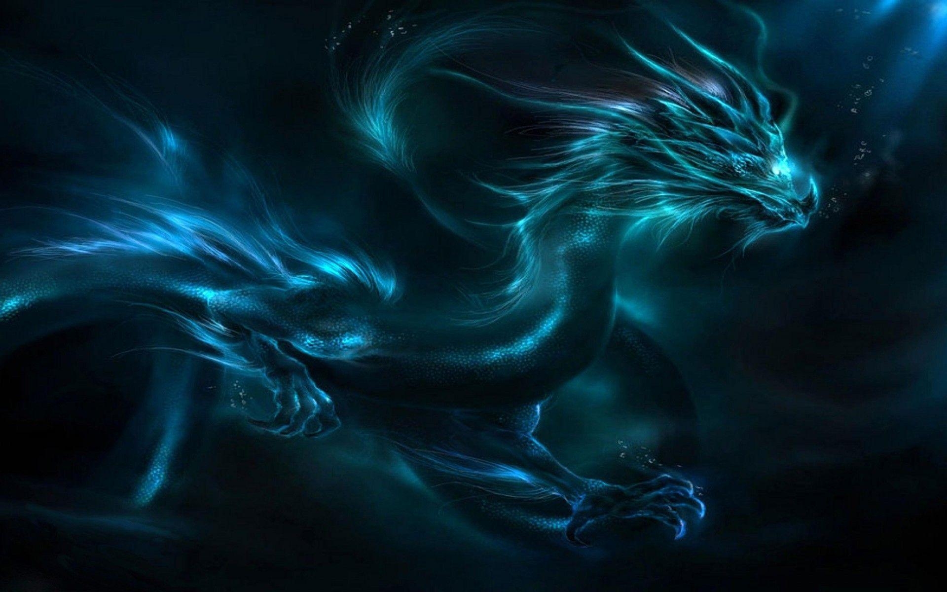 Blauer Drache, HD, Wallpaper, Fantasy, Bild, 1920x1200 HD Desktop