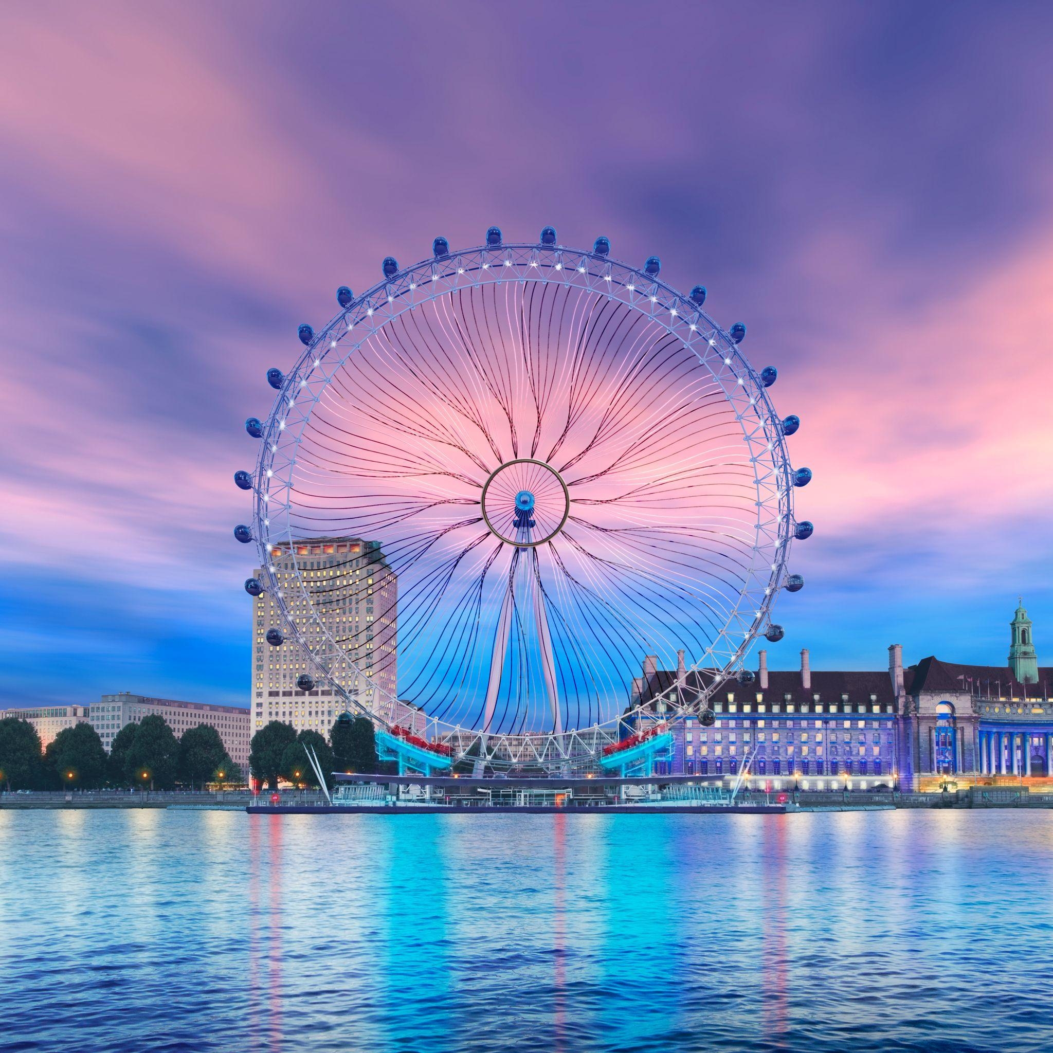 London Eye, Reisen, Wallpaper, England, 4K, 2050x2050 HD Handy