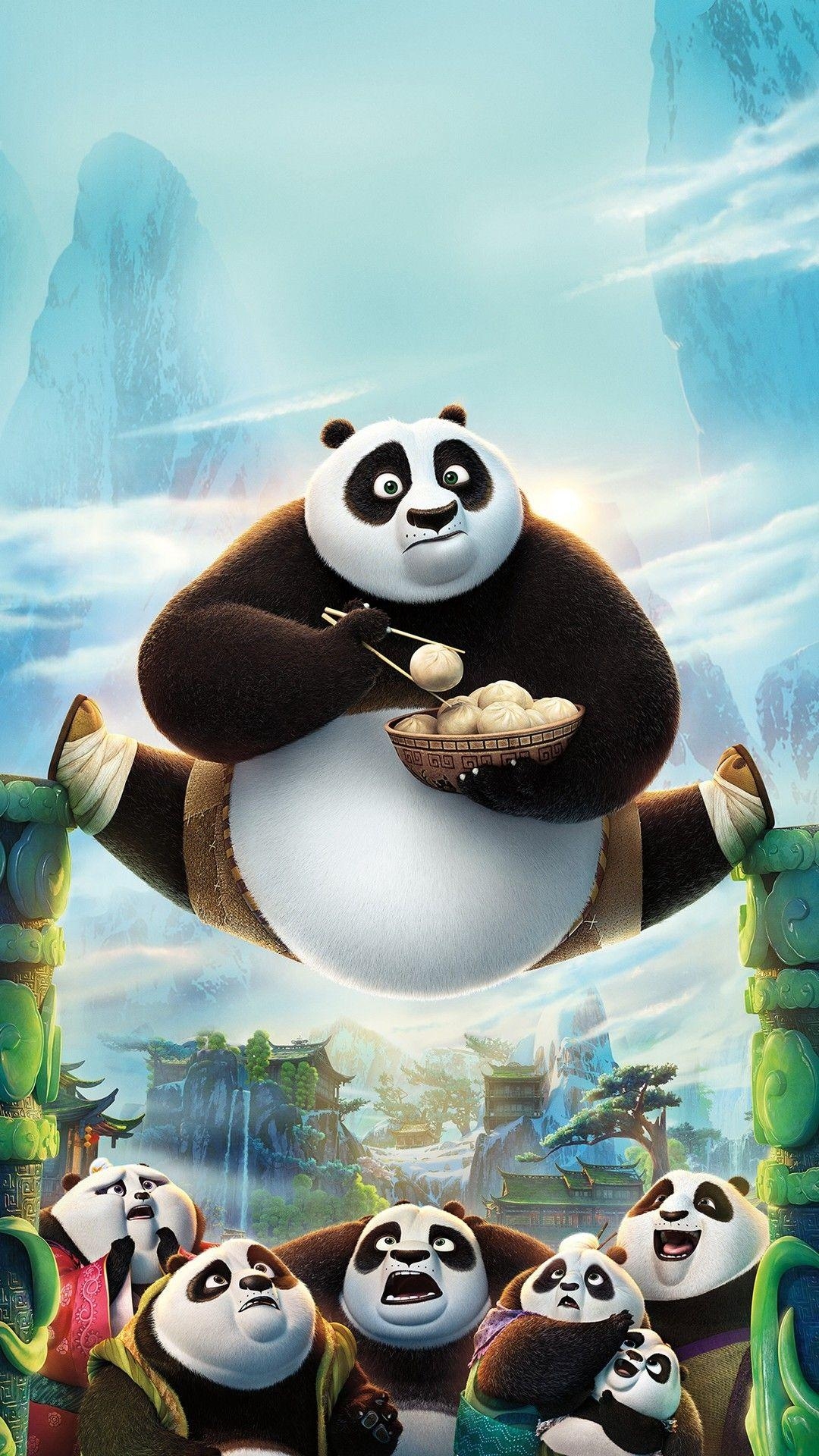 Kung Fu Panda, Teil 3, Animation, Cartoon, Wallpaper, 1080x1920 Full HD Handy