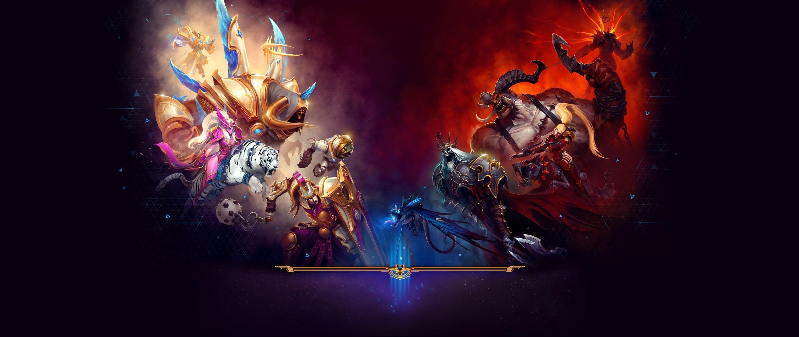 Heroes of the Storm, Gaming, Strategie, Charaktere, Blizzard, 2560x1080 Dual Screen Desktop