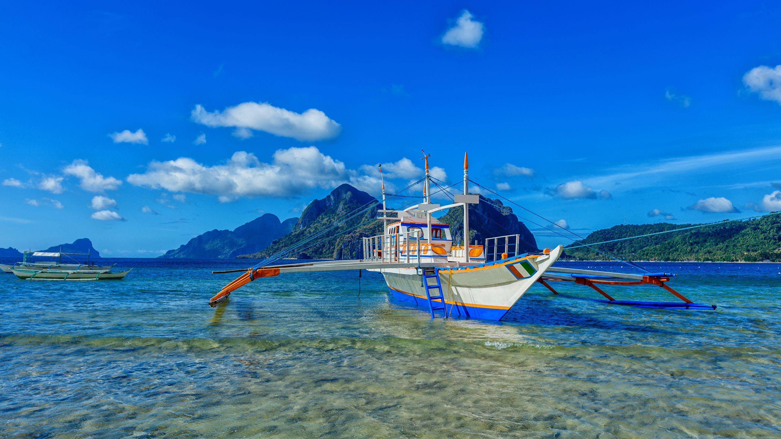 Philippinen, Palawan, Insel, Meer, Himmel, 2560x1440 HD Desktop