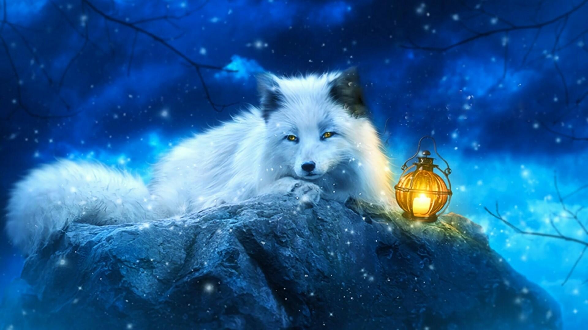 Arktischer Fuchs, Schneelandschaft, Natur, Tiere, 1920x1080 Full HD Desktop