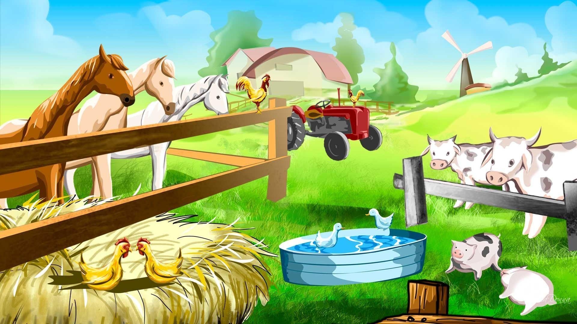 Farmtiere, Desktop, Tiermotive, ländliche Szenen, beruhigend, 1920x1080 Full HD Desktop