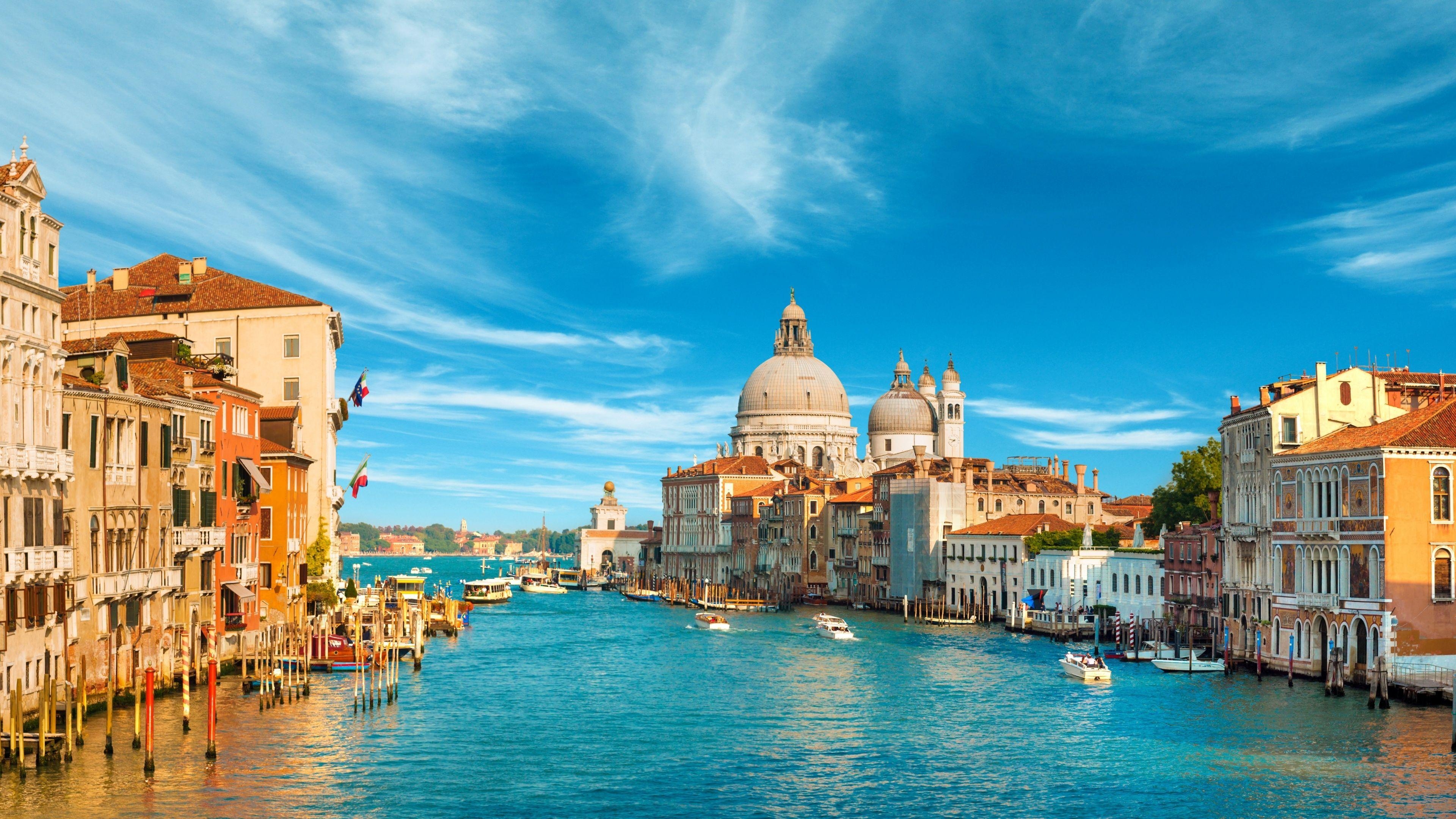 Venedig, Italiens großer Kanal, 4K Welt, malerisch, Wasserwege, 3840x2160 4K Desktop