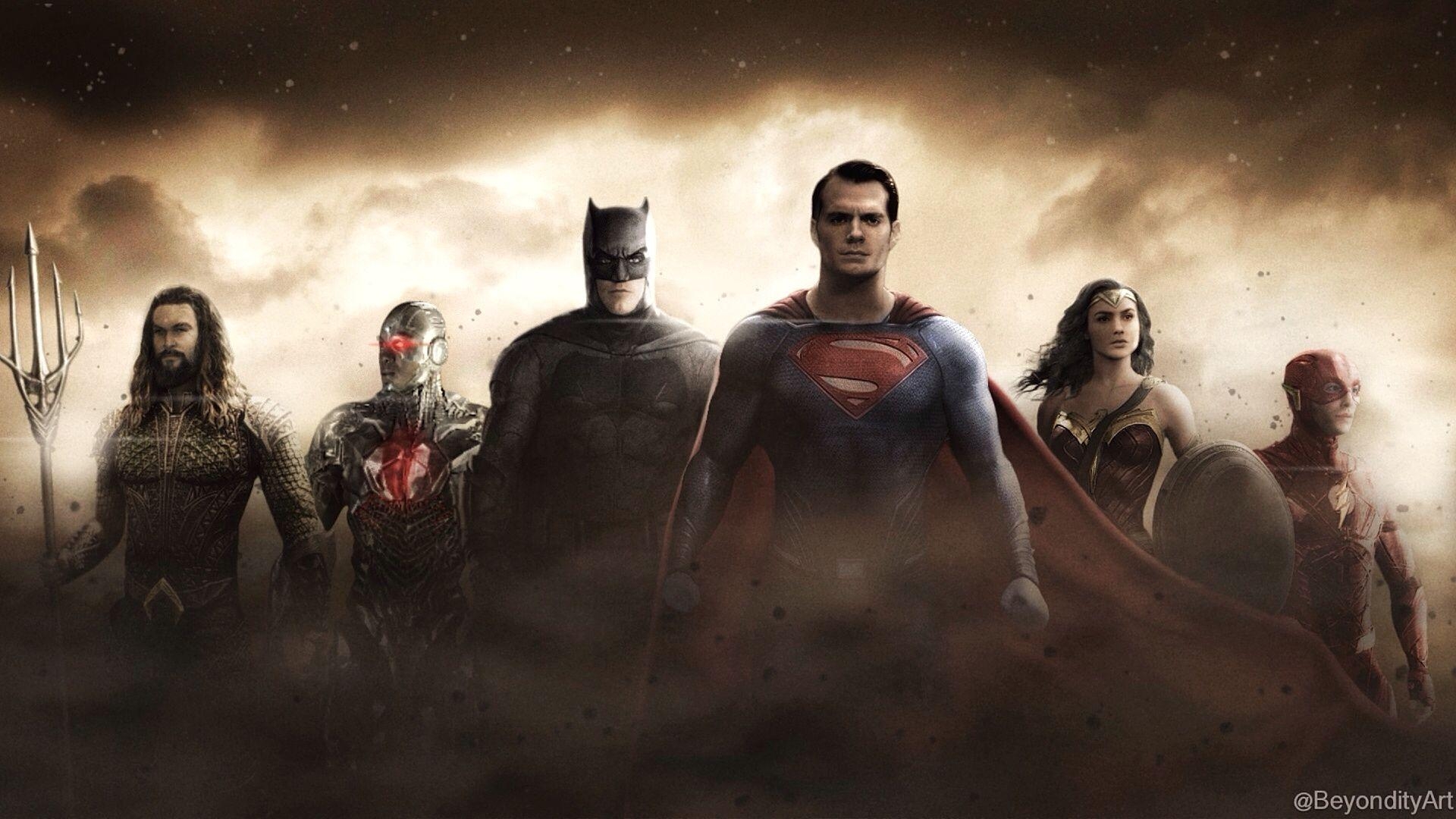 Justice League, Superman, Batman, Wonder Woman, Poster, 1920x1080 Full HD Desktop