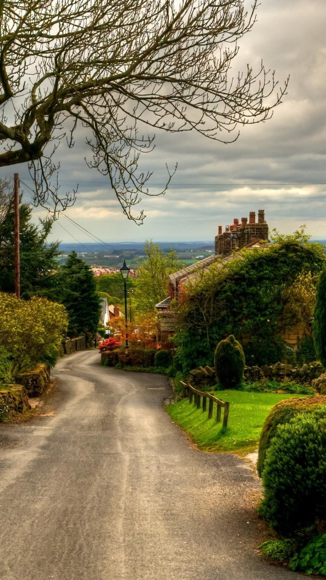 England, Architektur, Herbst, Wolken, Häuser, 1080x1920 Full HD Handy