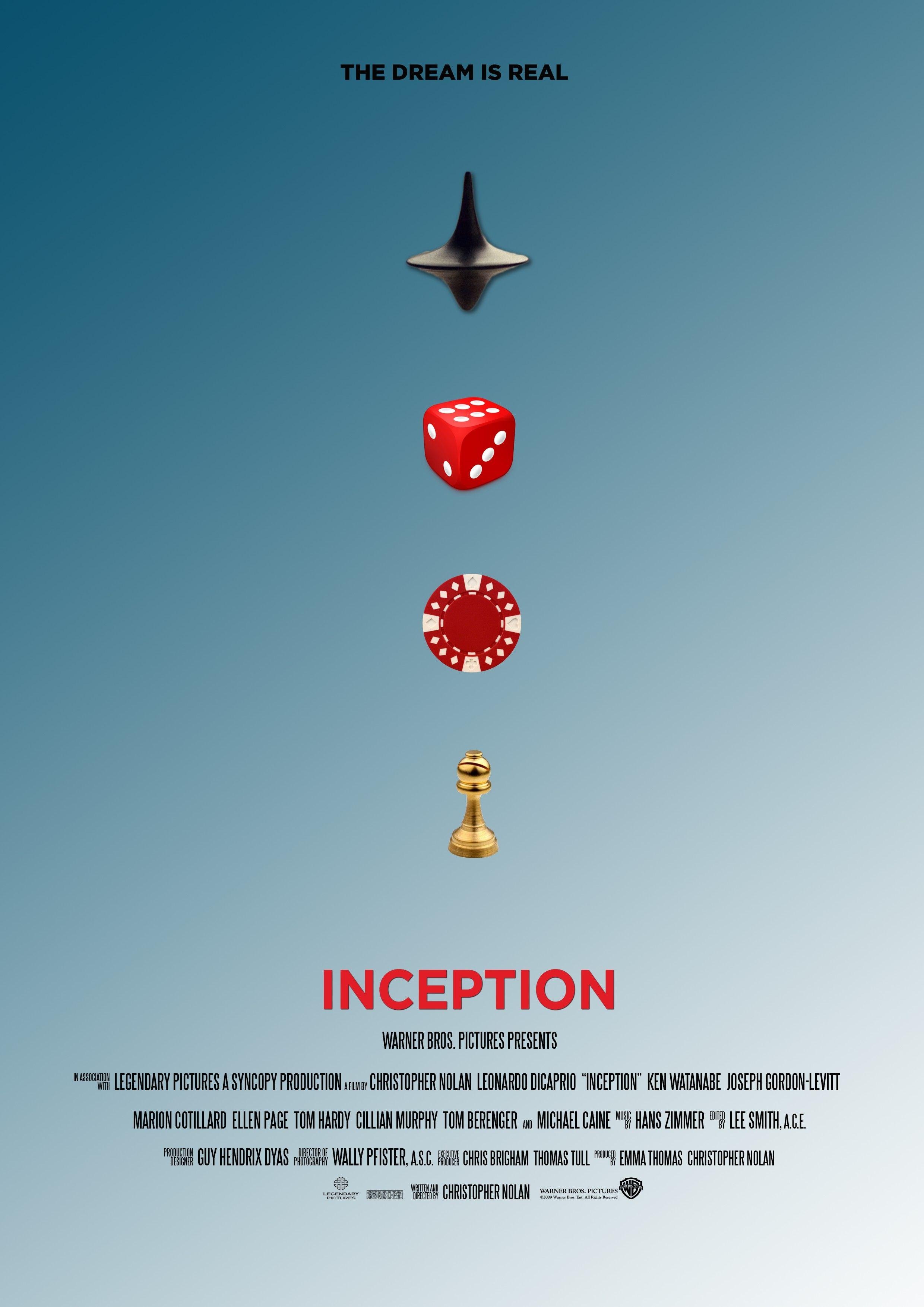 Inception, HD, minimalistisch, Traumentwurf, Filmkunst, 2480x3510 4K Handy