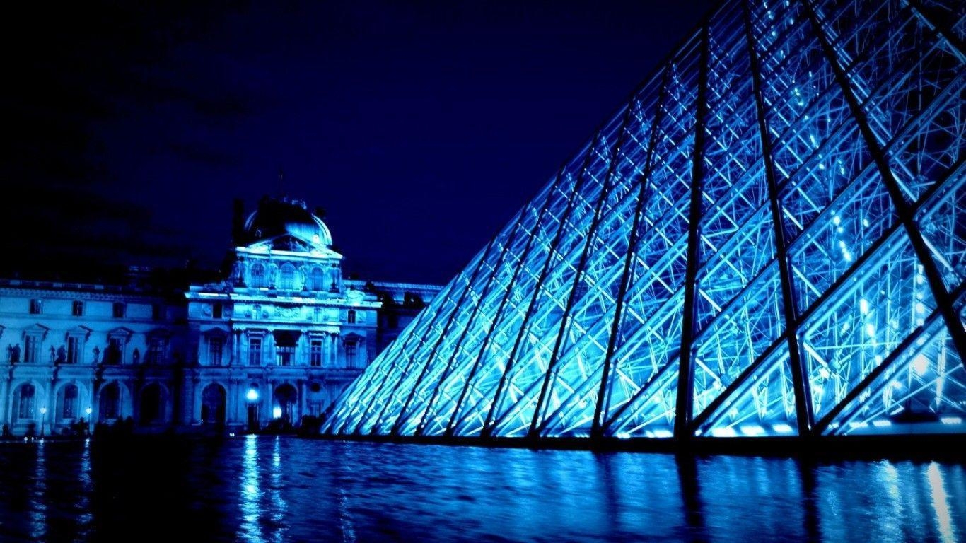 Louvre, Museum, Hintergrund, Architektur, Paris, 1370x770 HD Desktop