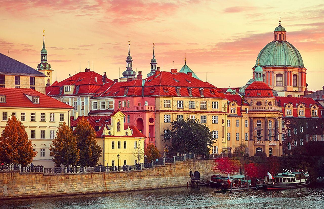 Prag, Flussufer, Tschechien, Städte, Landschaft, 1280x830 HD Desktop