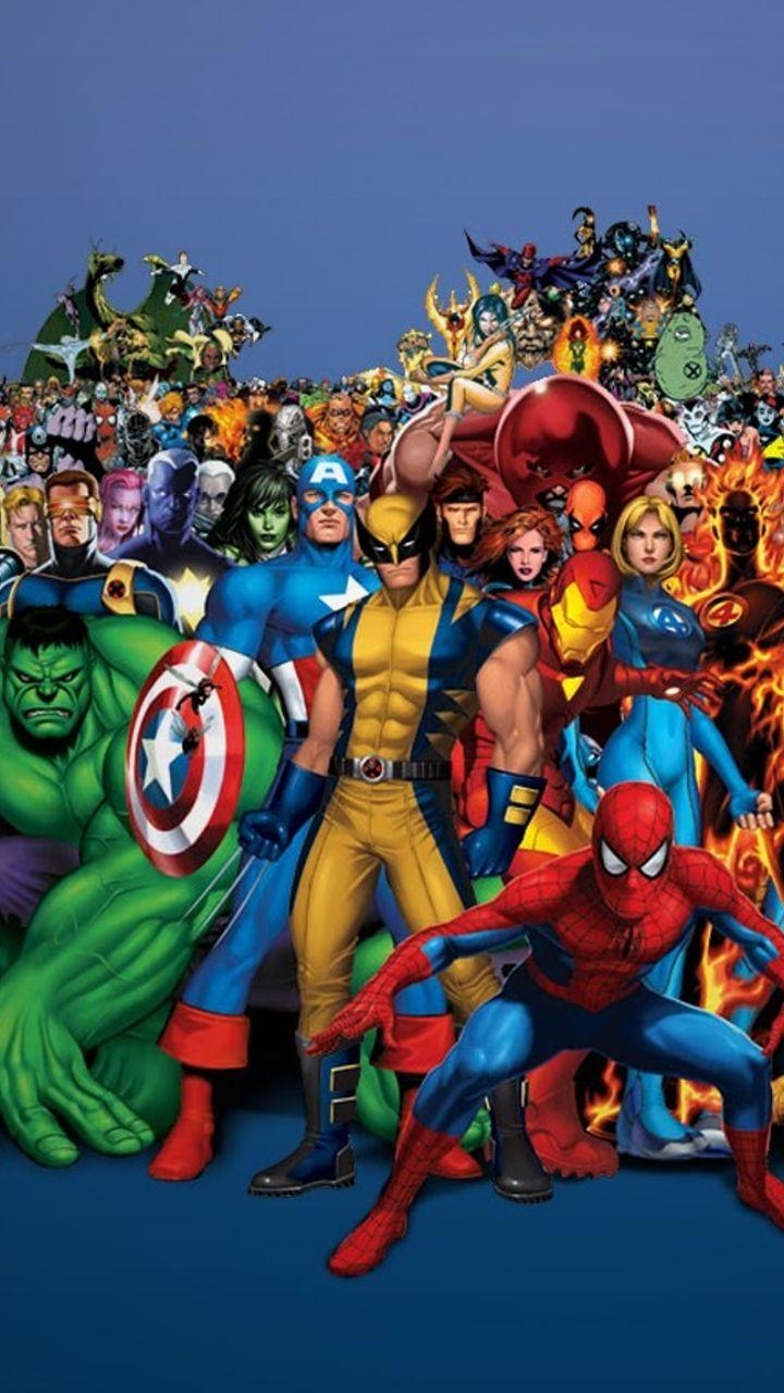 Marvel Helden, Comics, Android, Superhelden, Hintergrund, 720x1280 HD Handy