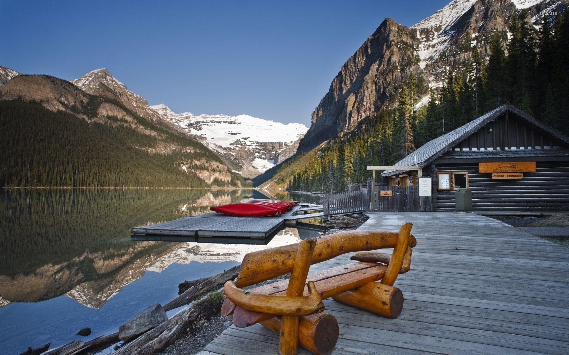 Resort, Lake Louise, Kanada, Beruhigend, Natur, 1920x1200 HD Desktop