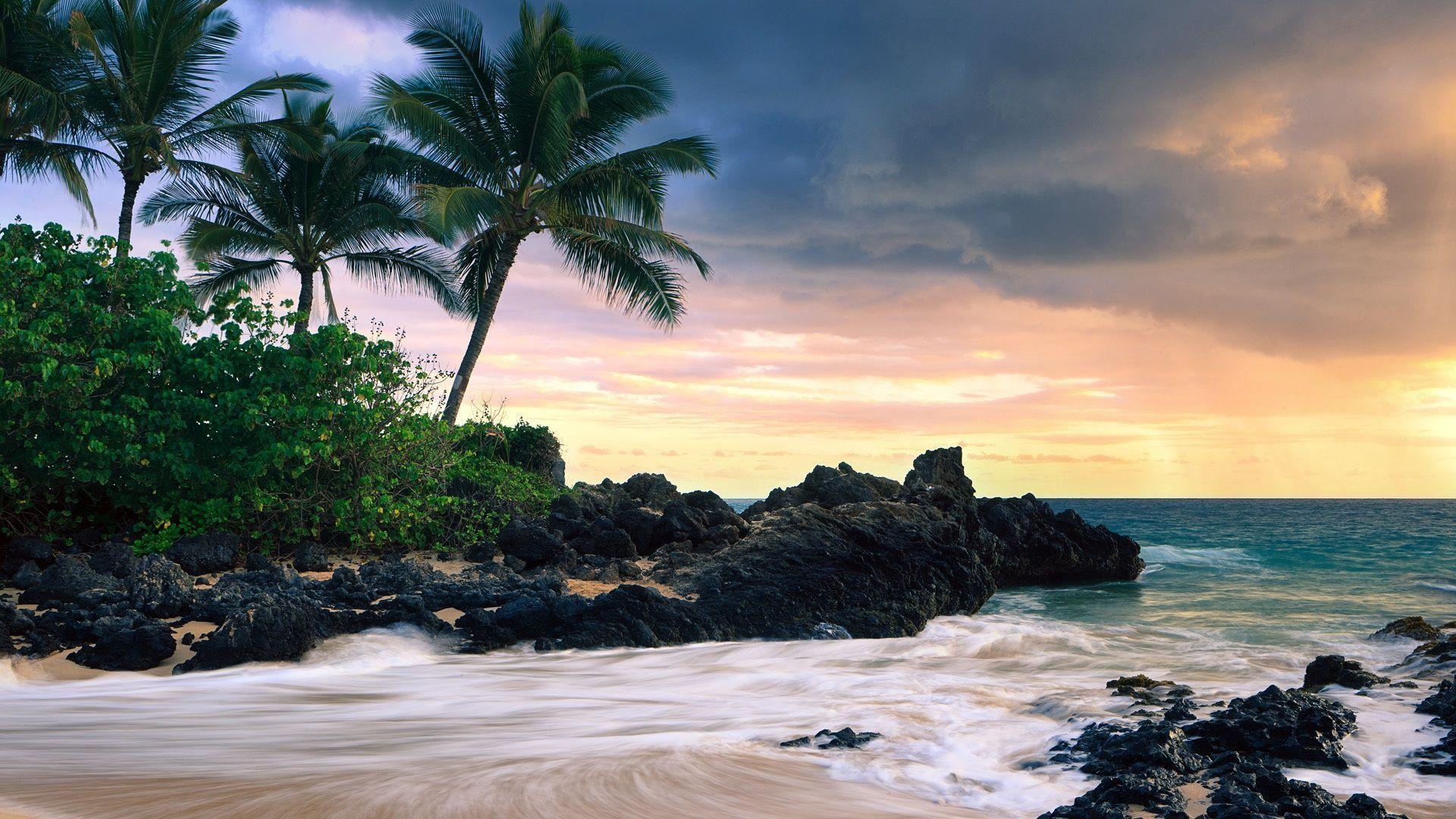 Tropisch, Strand, Insel, Hawaii, Maui, 1920x1080 Full HD Desktop