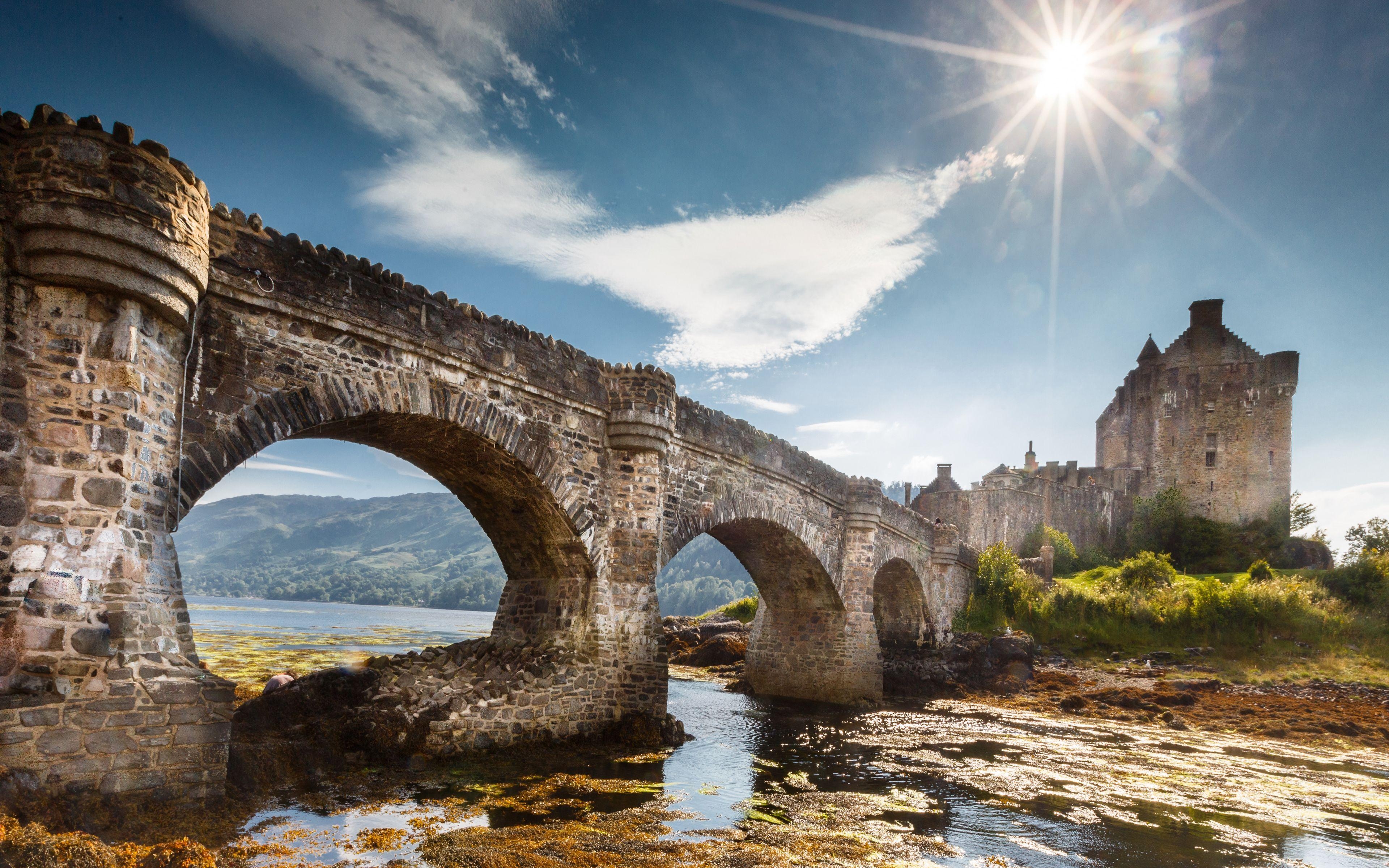 Eilean Donan, Schloss, Schottland, 4K, Ruinen, 3840x2400 4K Desktop