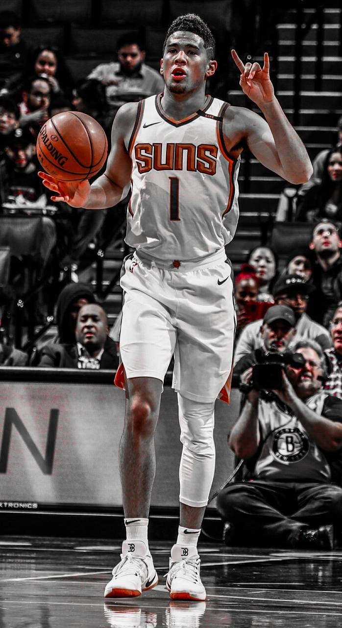 Devin Booker, Farbenspiel, Phoenix Suns, Dynamisch, Basketball, 700x1280 HD Handy