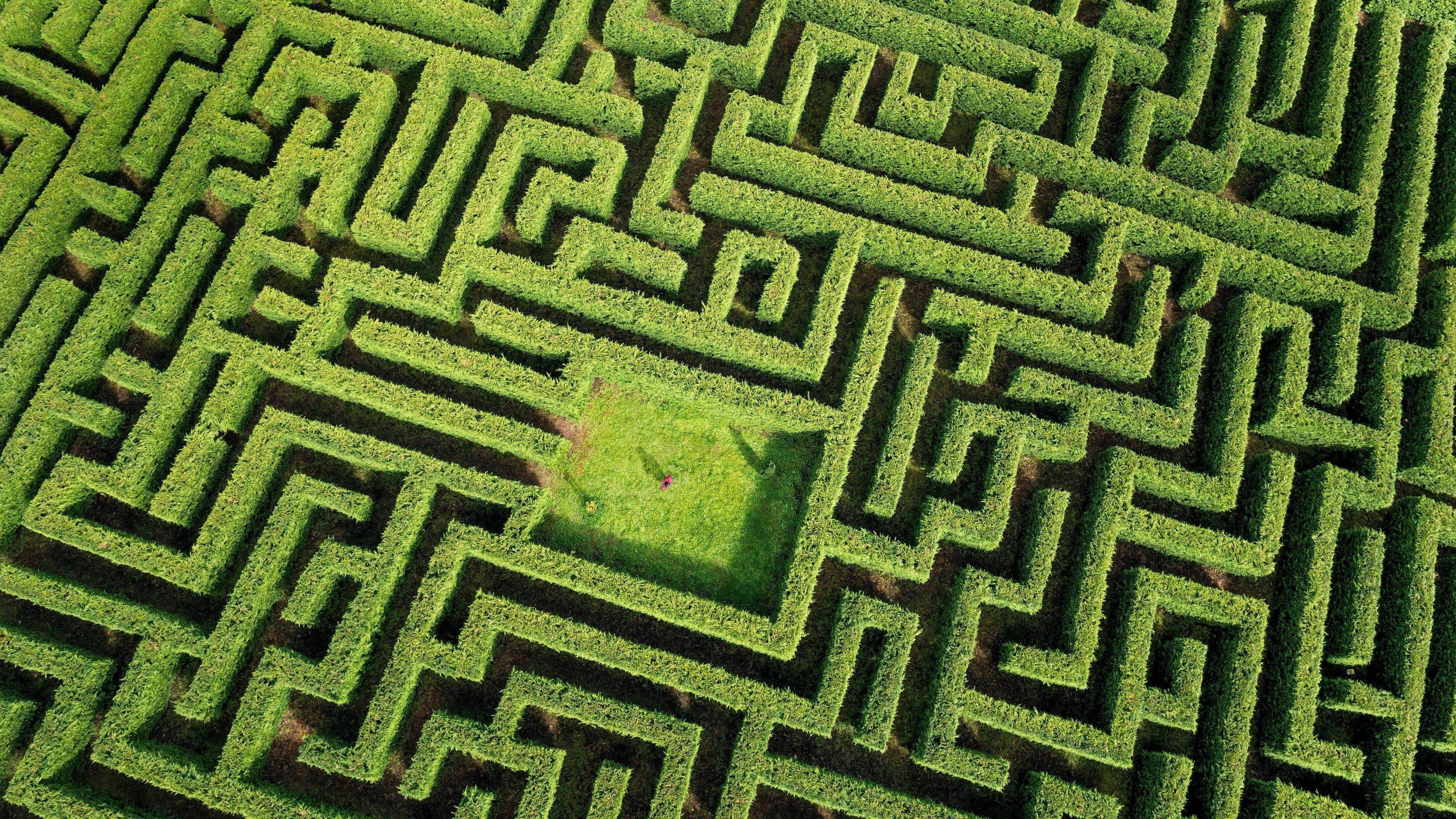 Labyrinth, Luftbild, Bild, Puzzle, Struktur, 3840x2160 4K Desktop