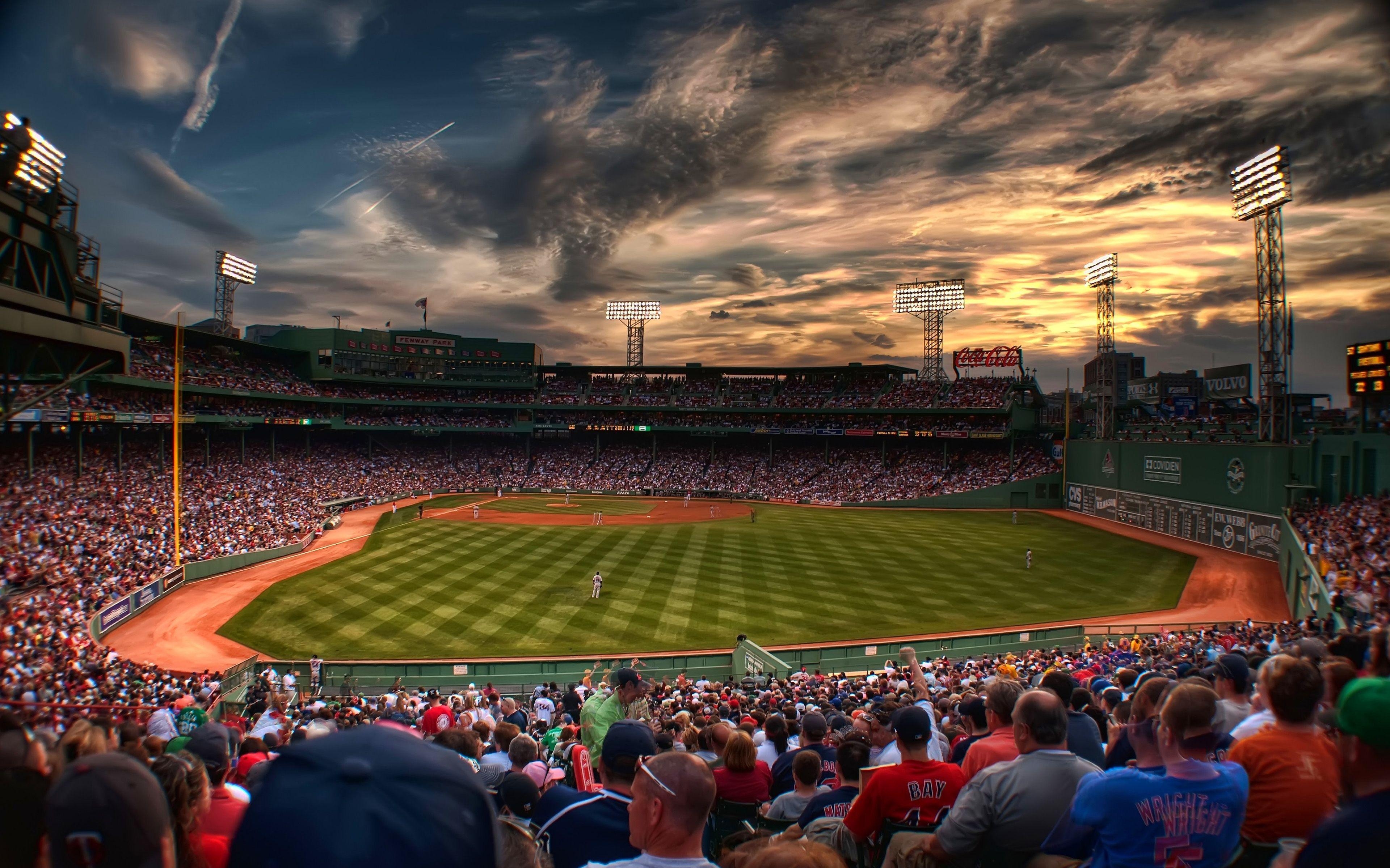 Boston Red Sox, Stofflogo, Samsung Galaxy, Download, Hintergrund, 3840x2400 4K Desktop